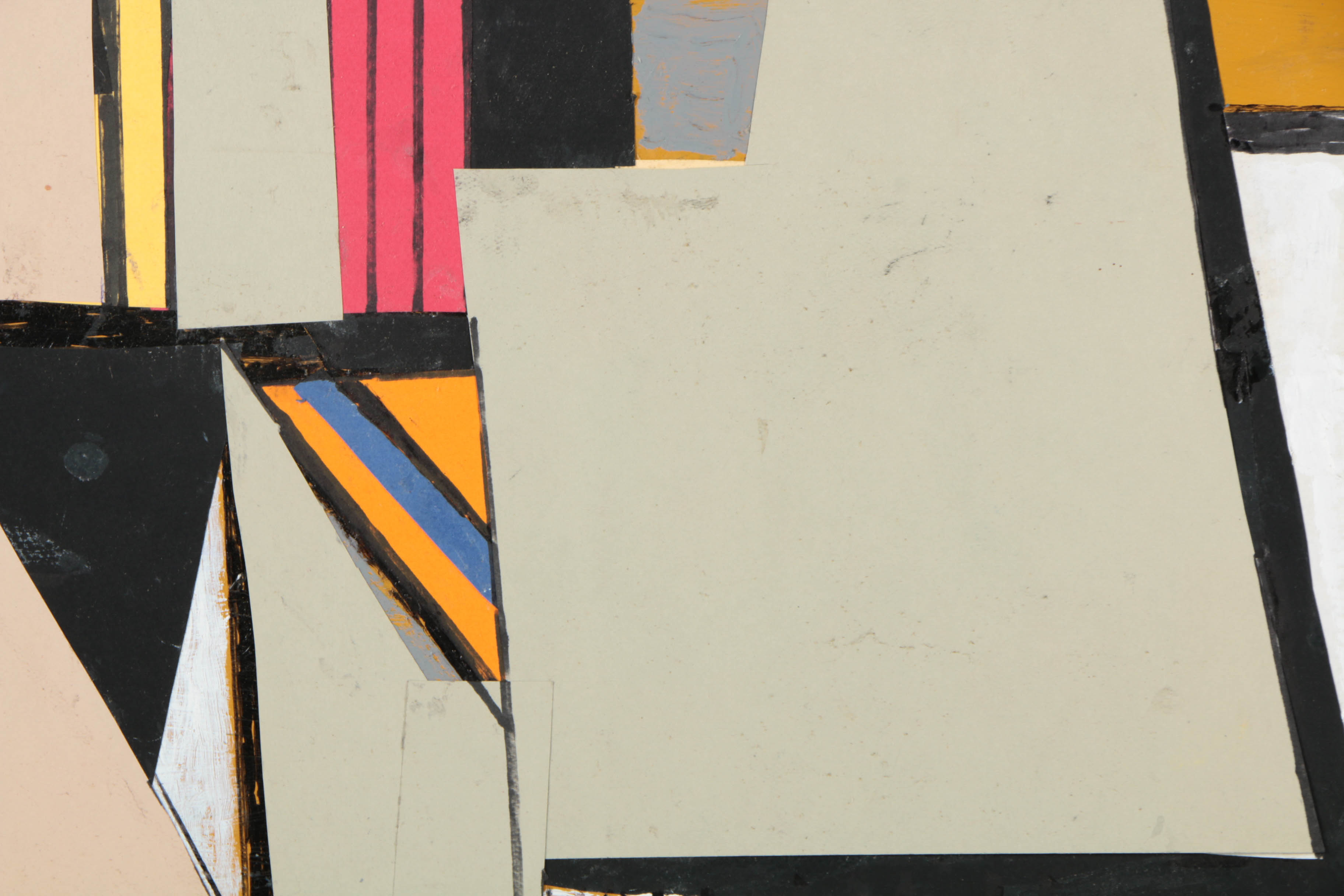 Ronald Ahlström Abstract Mixed Media Collage on Board