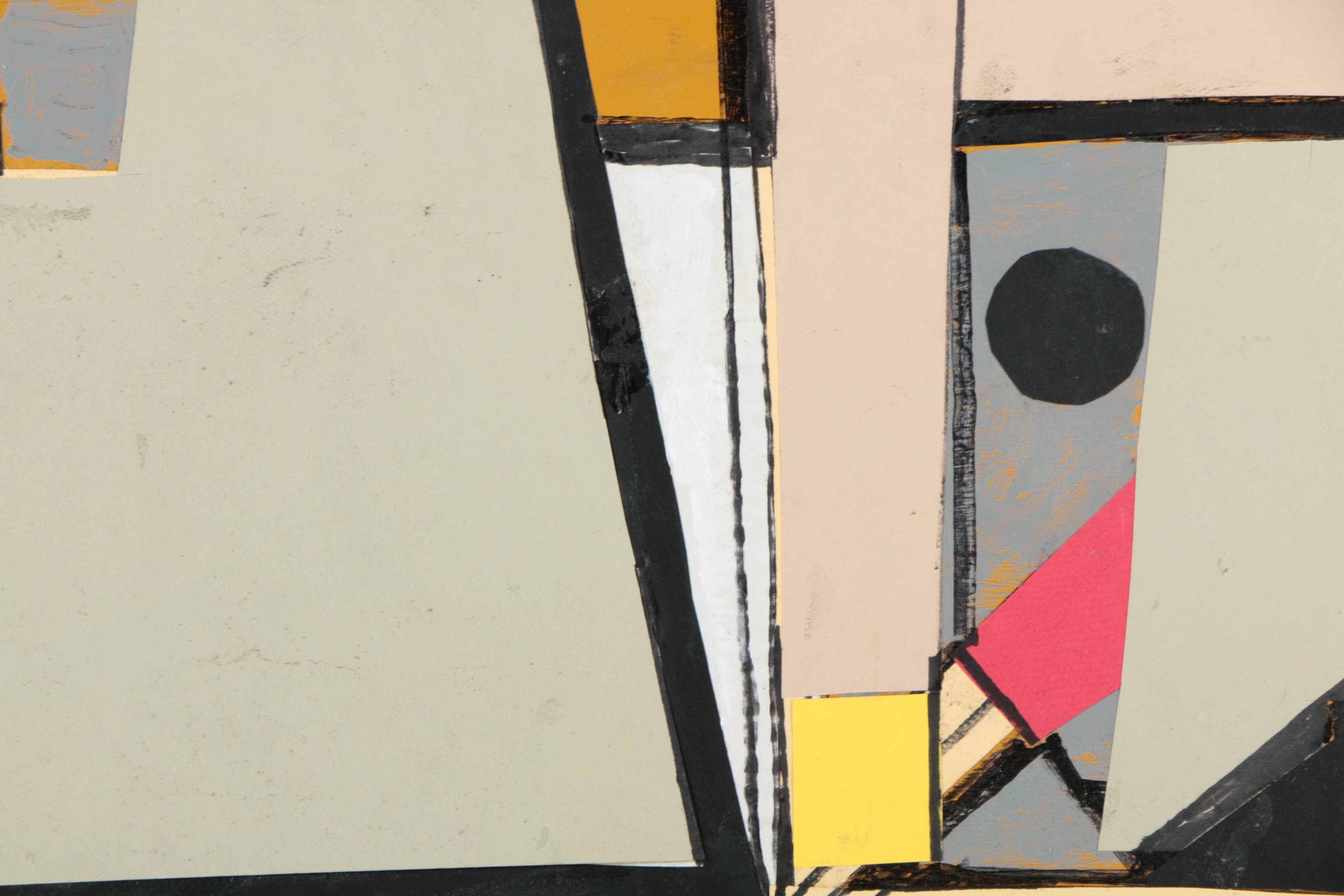 Ronald Ahlström Abstract Mixed Media Collage on Board