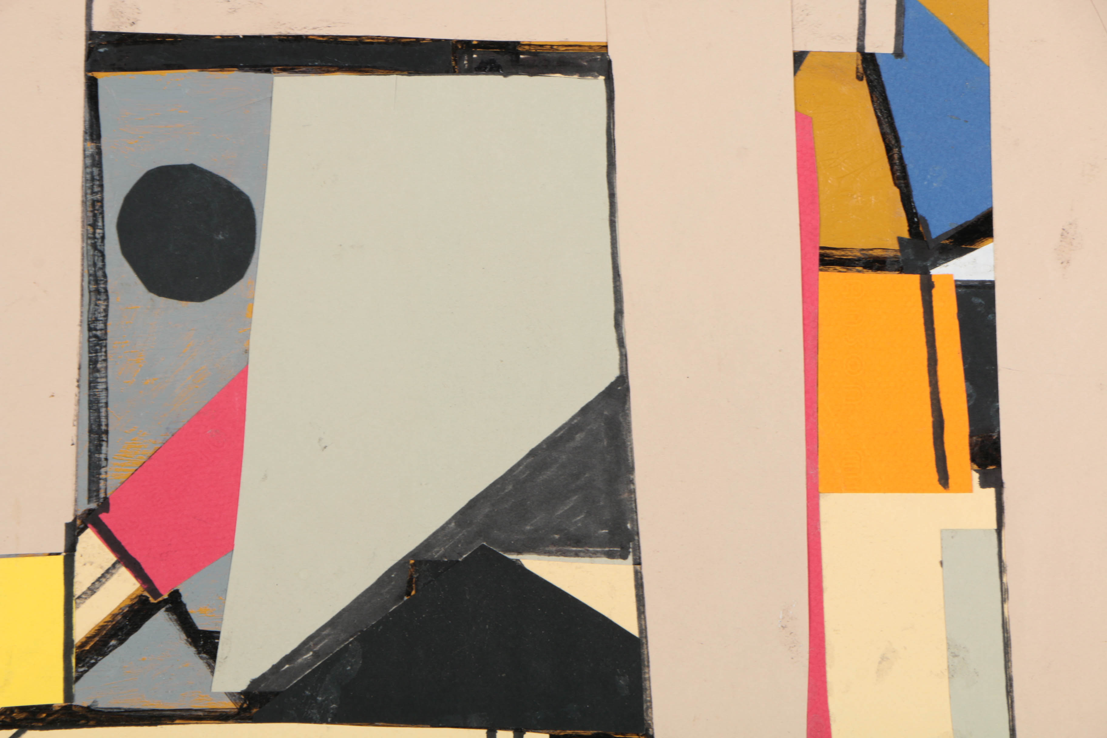 Ronald Ahlström Abstract Mixed Media Collage on Board