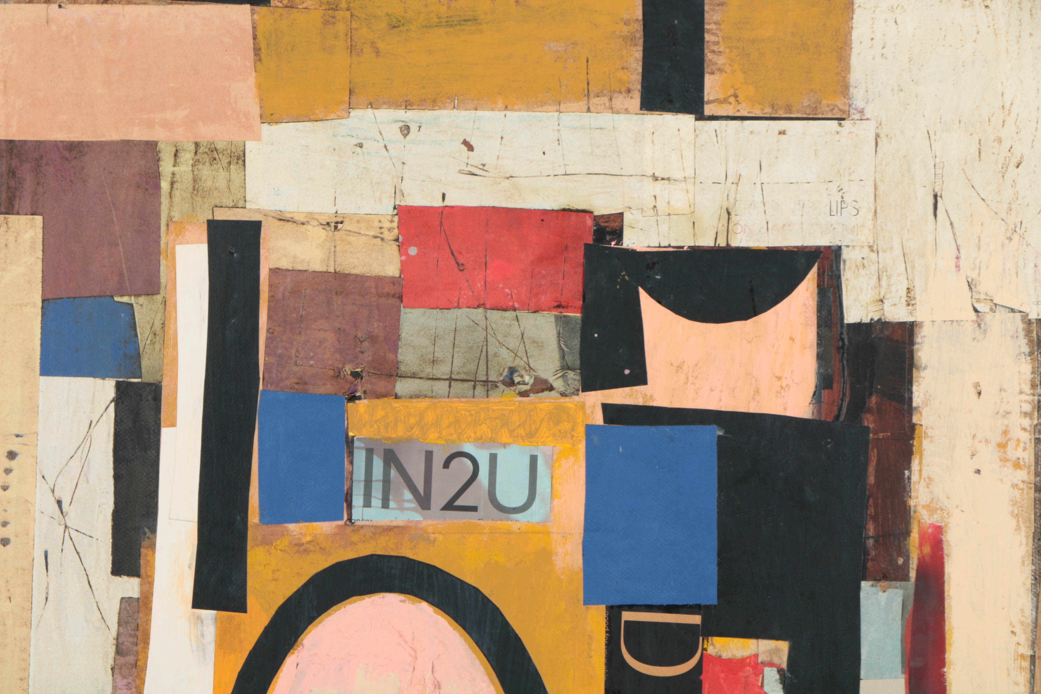 Ronald Ahlström Mix Media Collage on Board "Untitled"