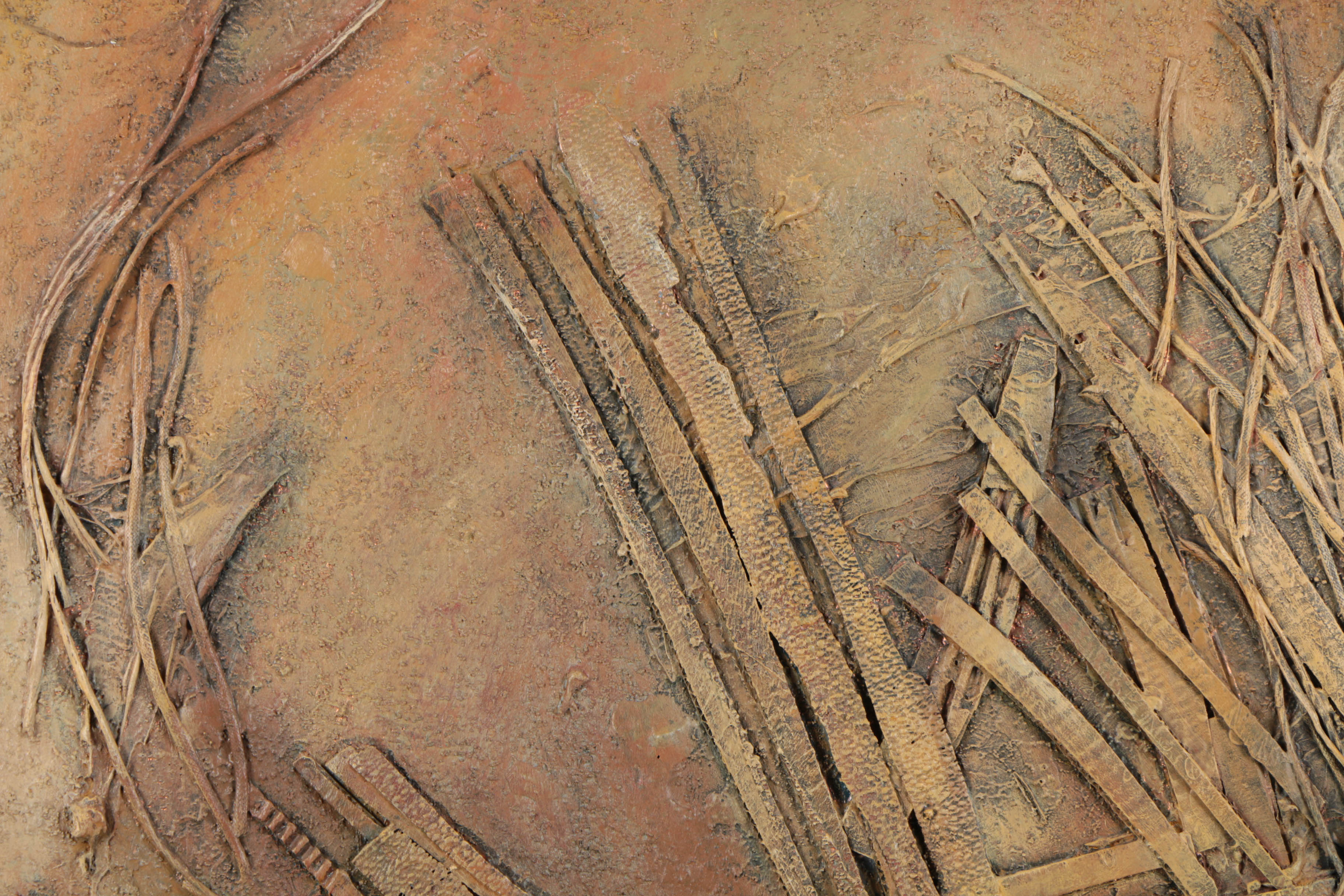 Ronald Ahlström Abstract Mixed Media Collage on Board "Untitled"