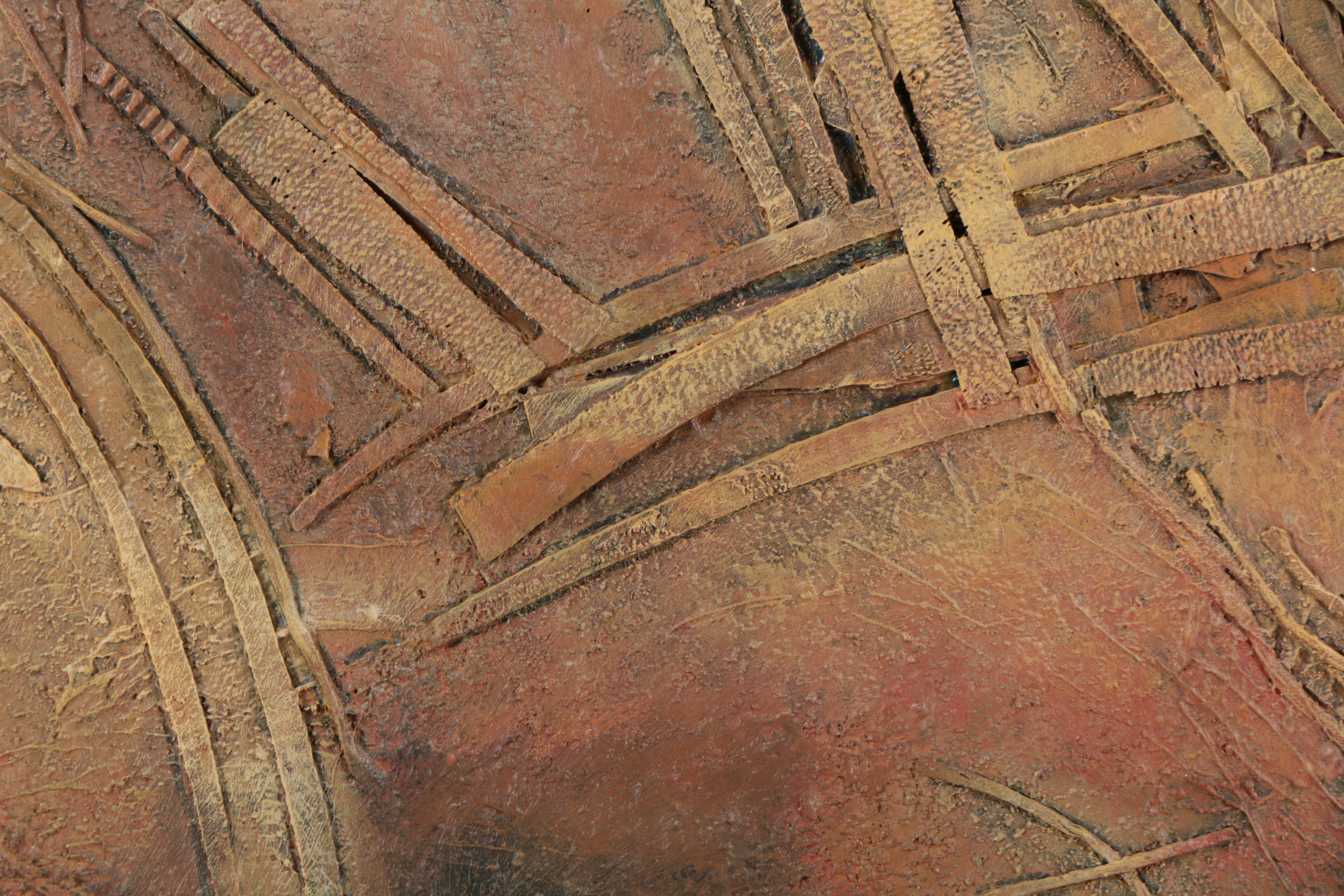 Ronald Ahlström Abstract Mixed Media Collage on Board "Untitled"