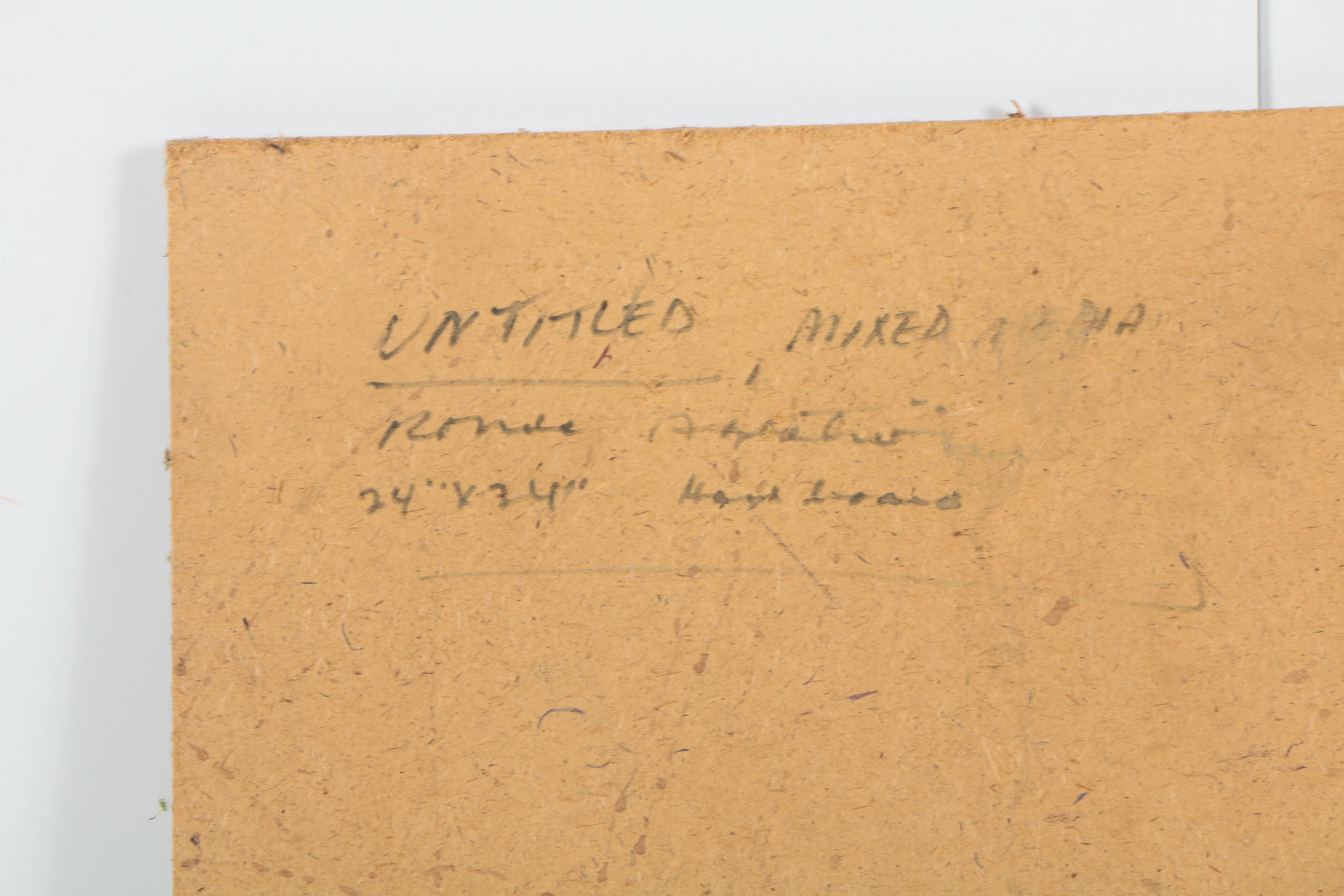 Ronald Ahlström Abstract Mixed Media Collage on Board "Untitled"