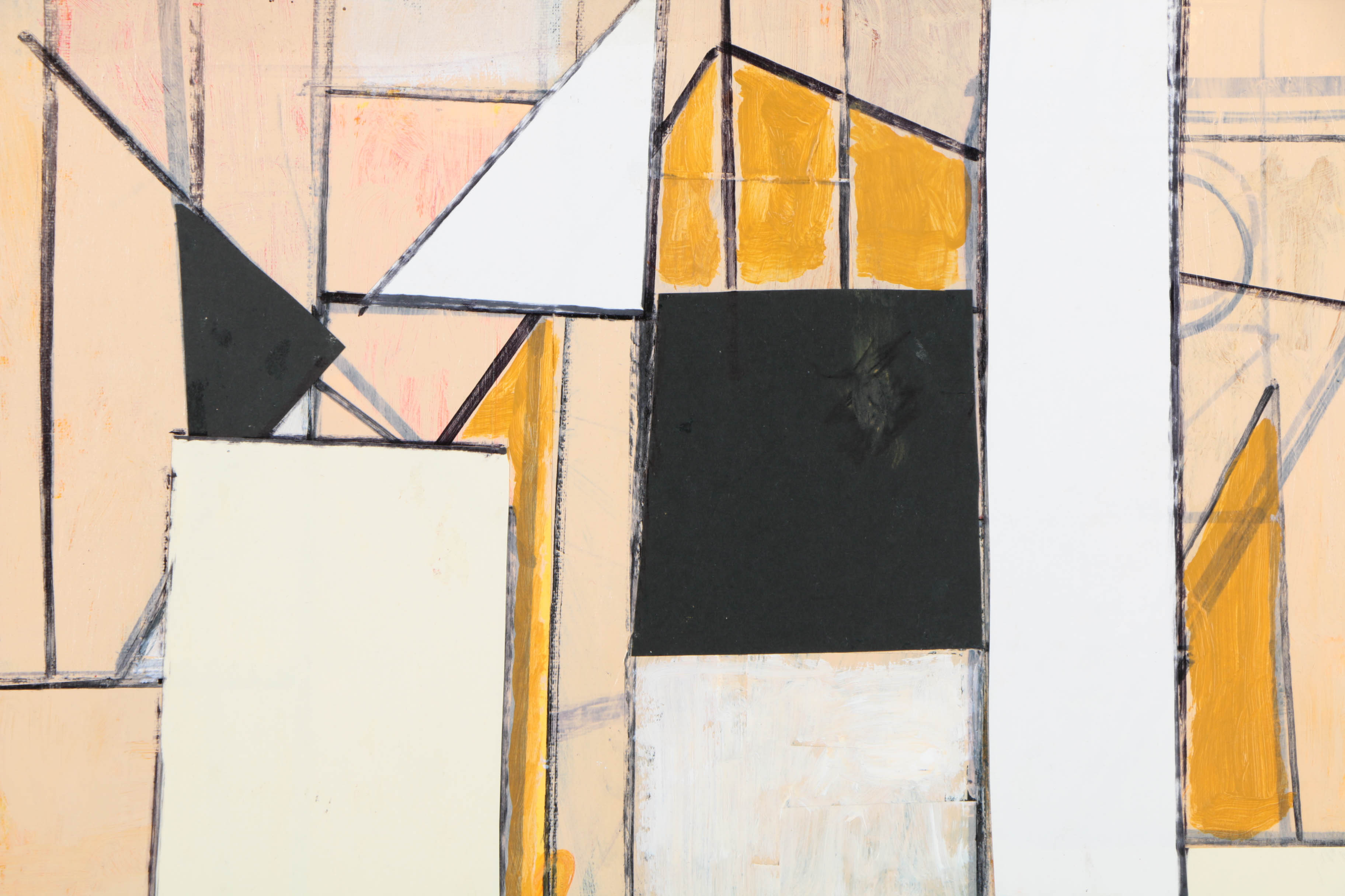 Assortment of Ronald Ahlström Abstract Mixed Media Compositions on Canvas Boards