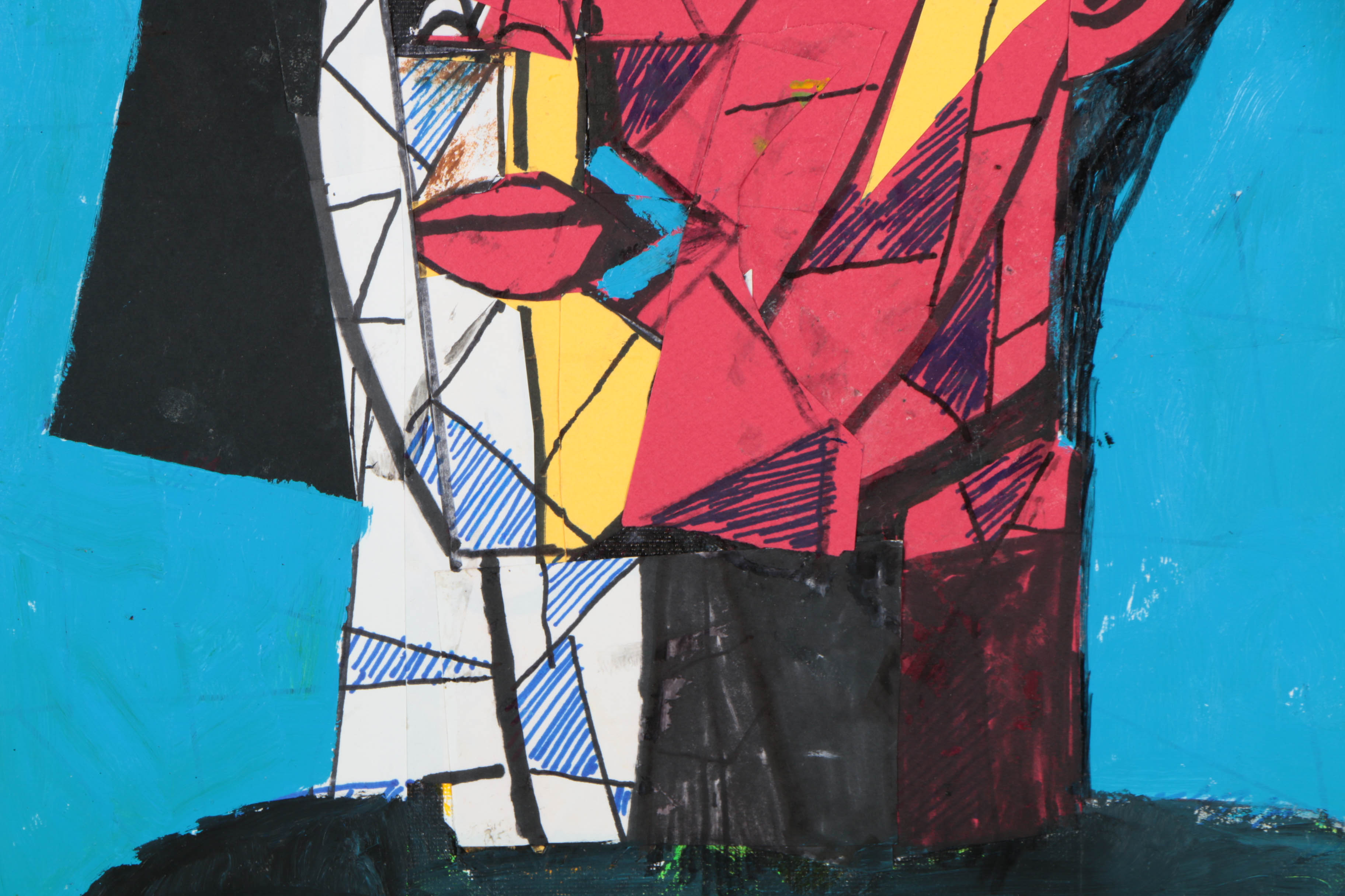 Assortment of Ronald Ahlström Abstract Mixed Media Compositions on Canvas Boards