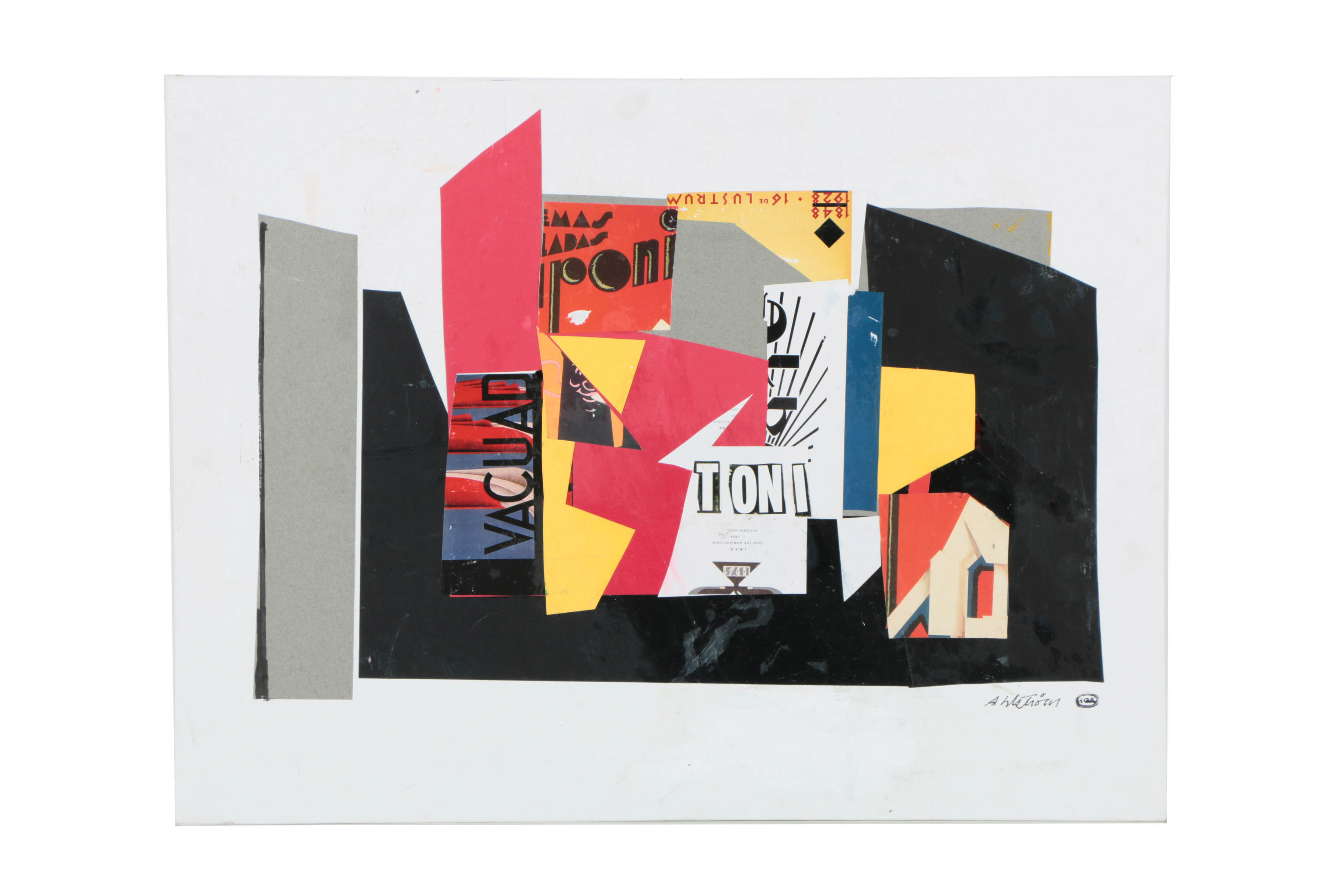 Assortment of Ronald Ahlström Abstract Mixed Media Compositions on Canvas Boards