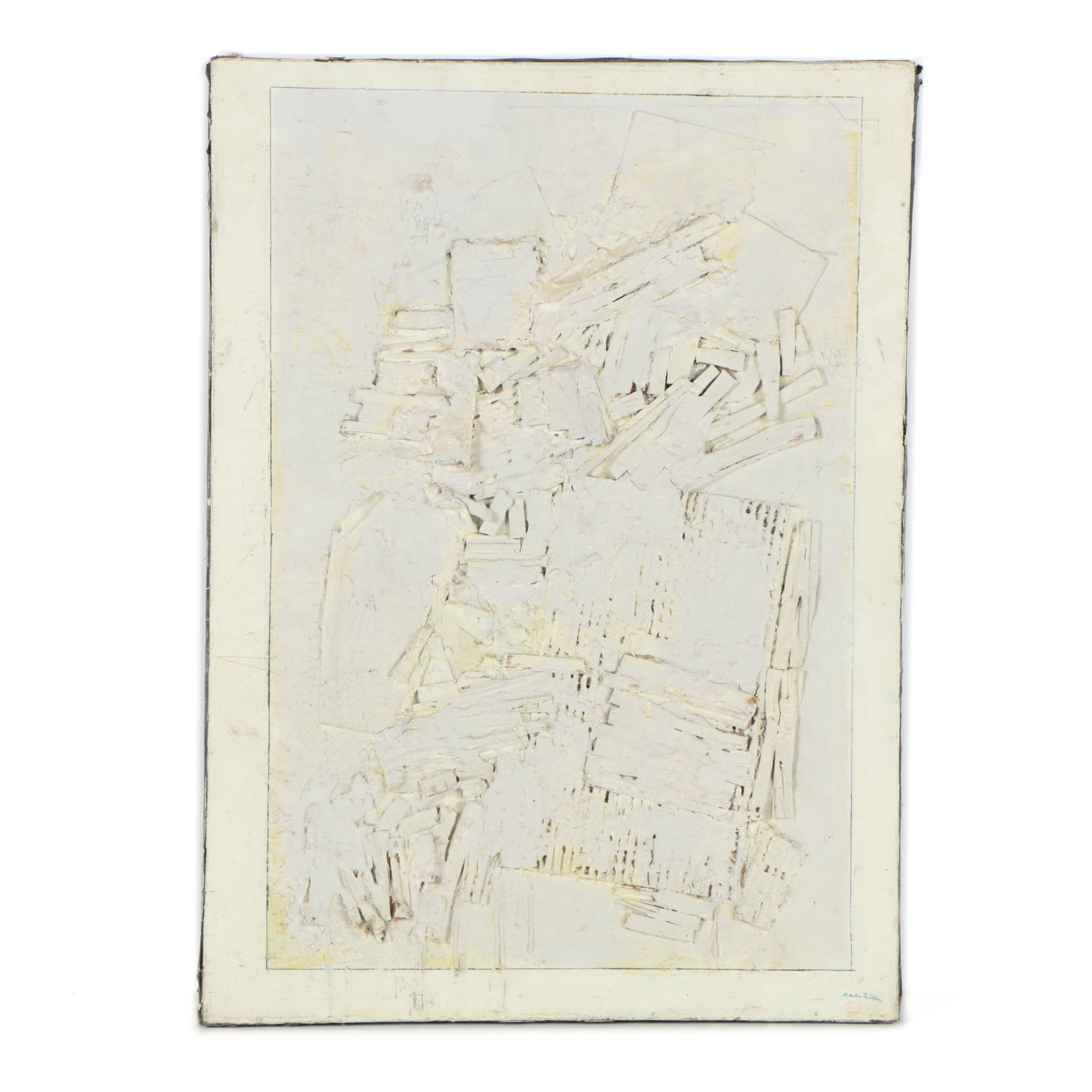 Ronald Ahlström Mix Media Collage on Canvas "Untitled"