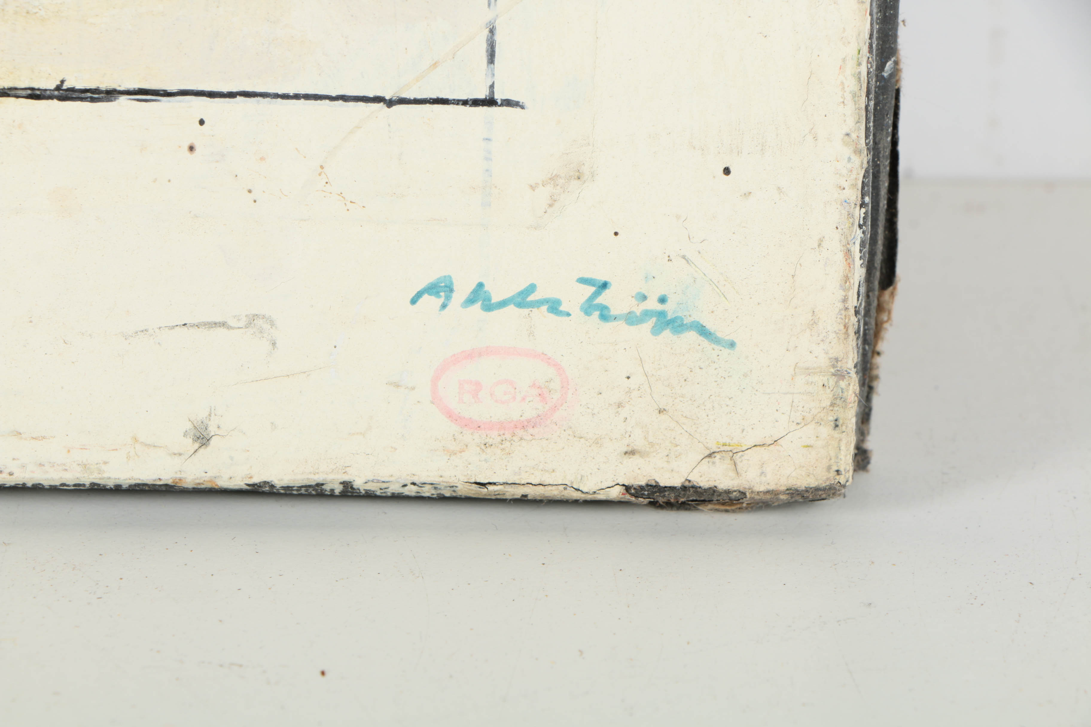 Ronald Ahlström Mix Media Collage on Canvas "Untitled"