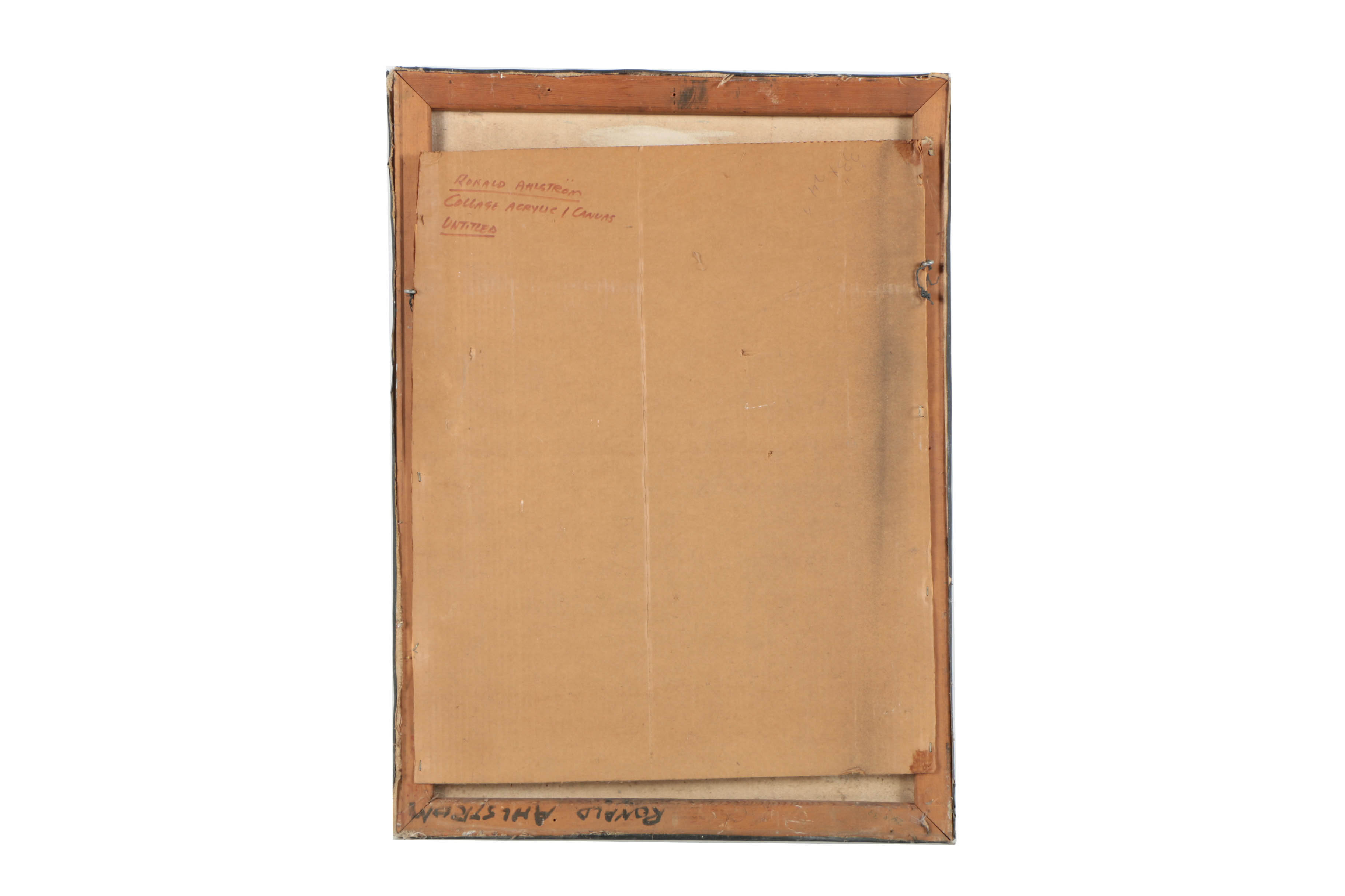 Ronald Ahlström Mix Media Collage on Canvas "Untitled"