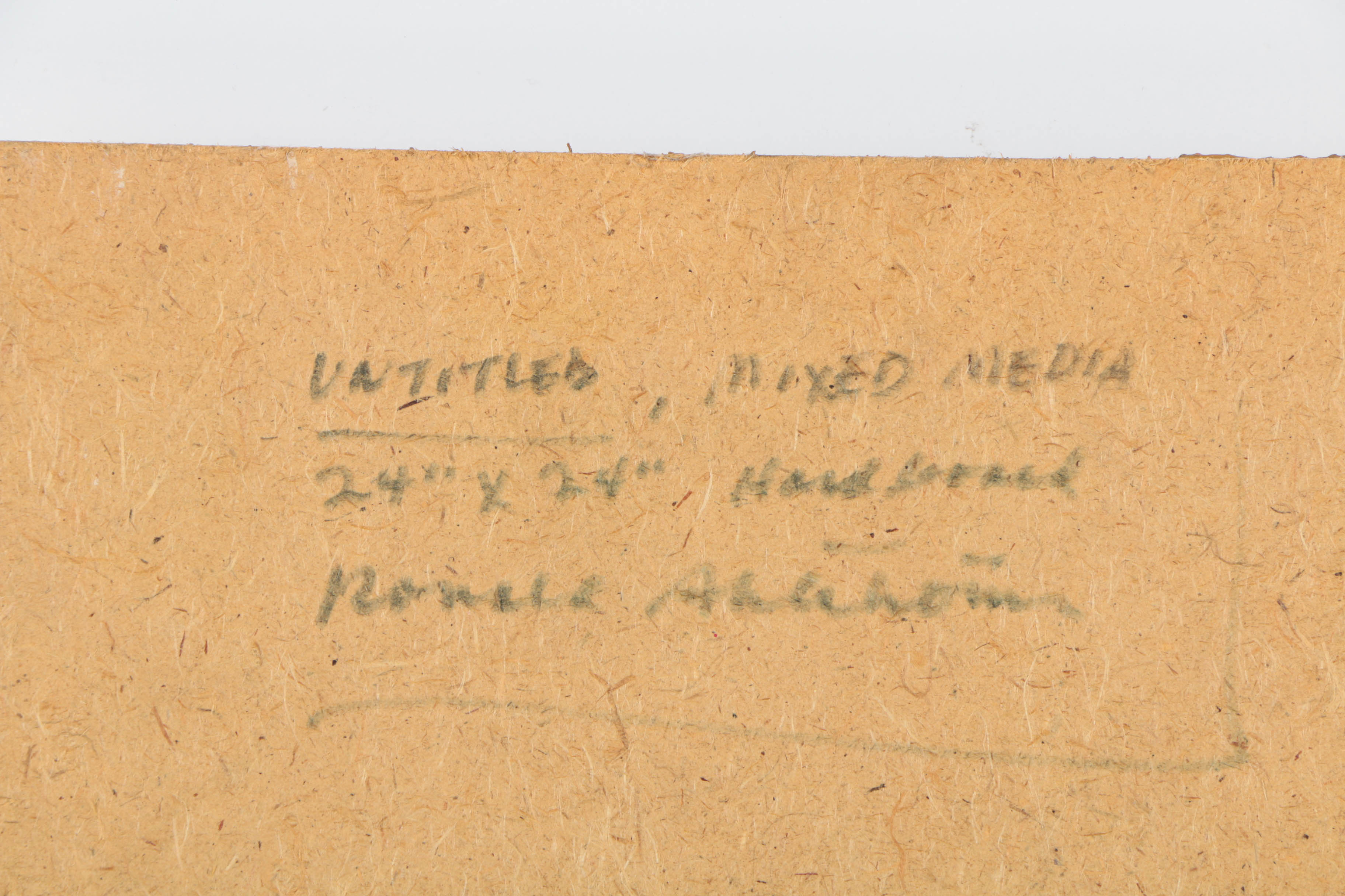 Pair of Ronald Ahlström Mixed Media Collage on Board Abstract Scenes