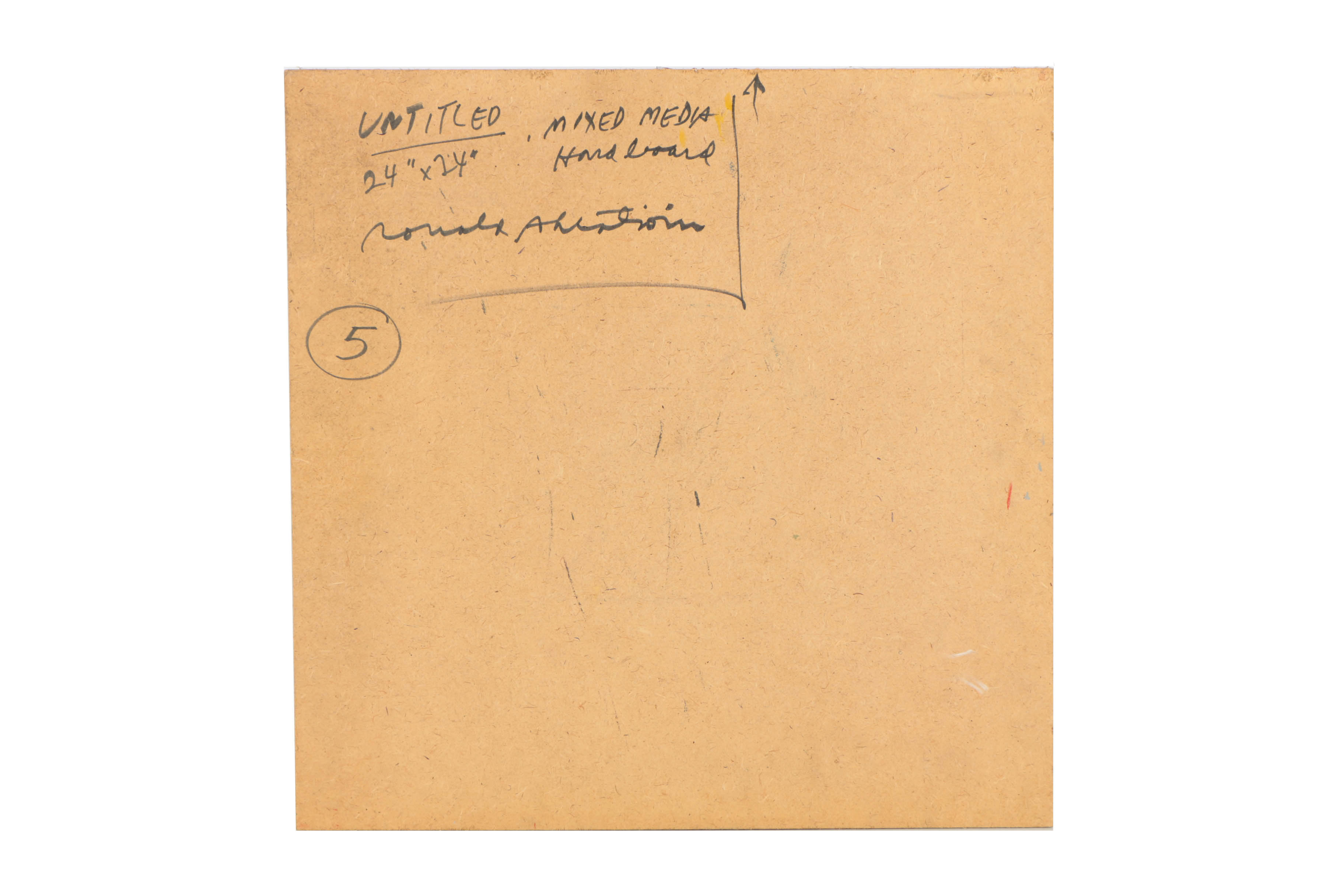 Pair of Ronald Ahlström Mixed Media Collage on Board Abstract Scenes