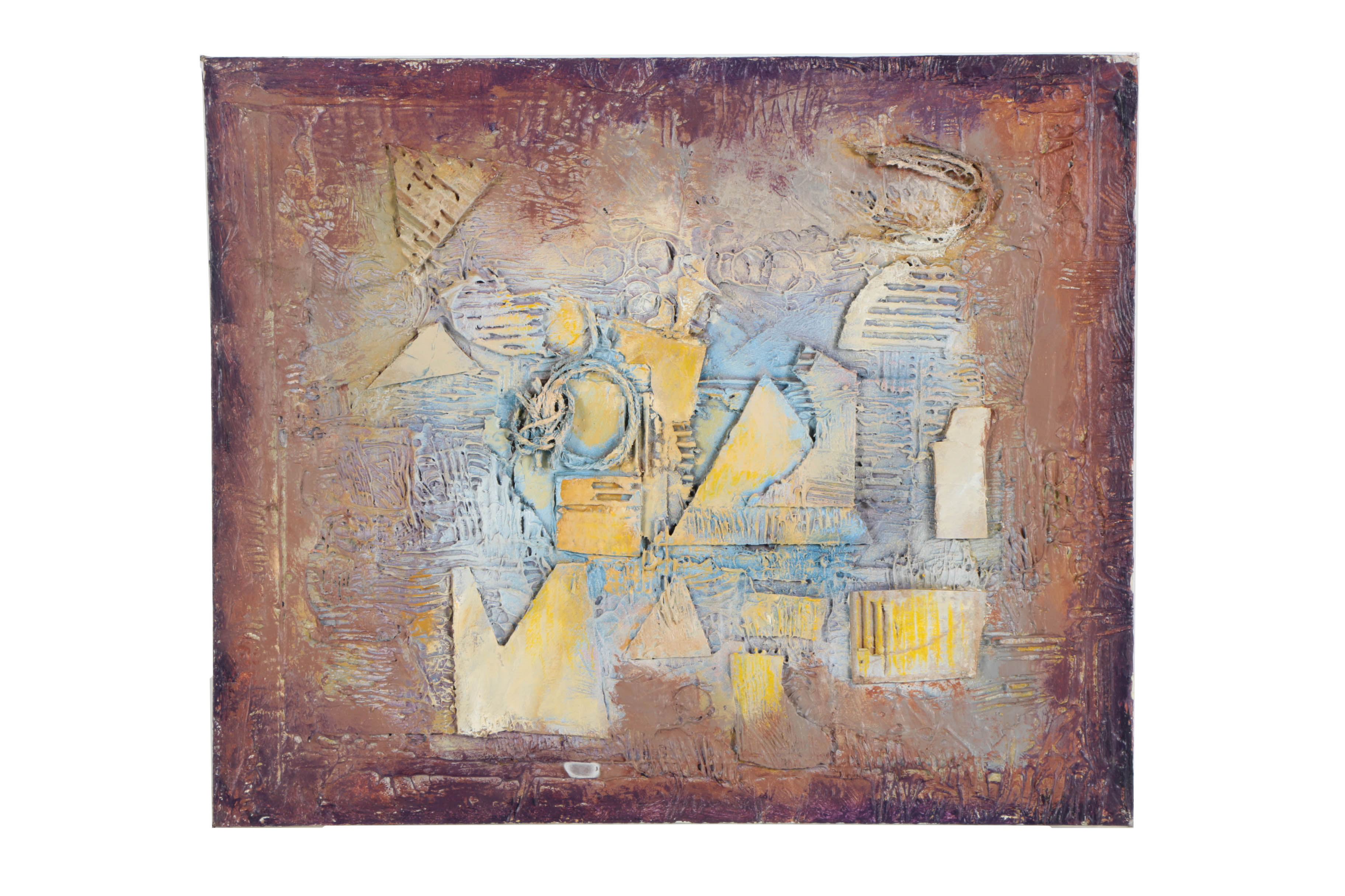 Ronald Ahlström Assorted Mixed Media Collages on Canvas Board "Untitled"