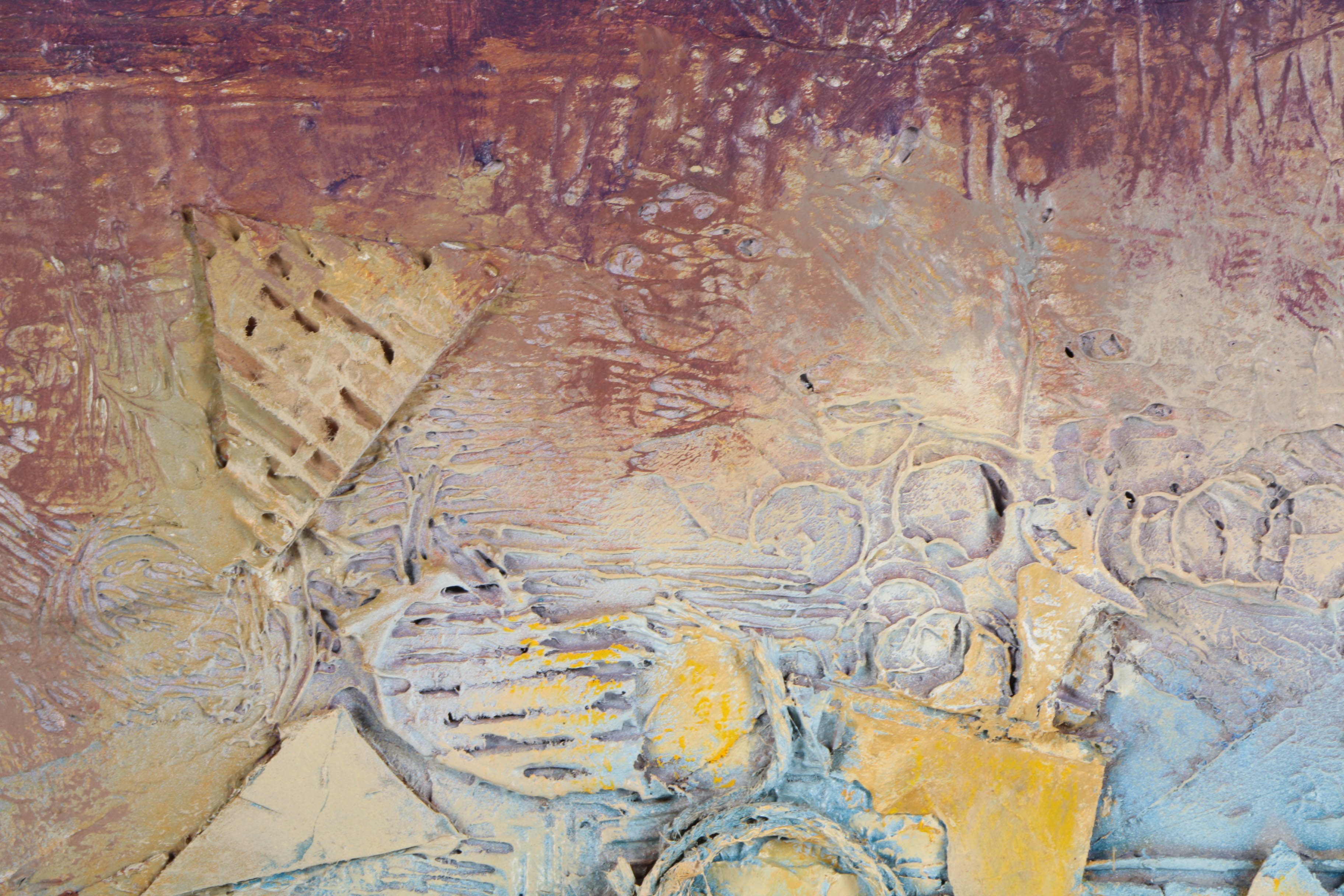 Ronald Ahlström Assorted Mixed Media Collages on Canvas Board "Untitled"