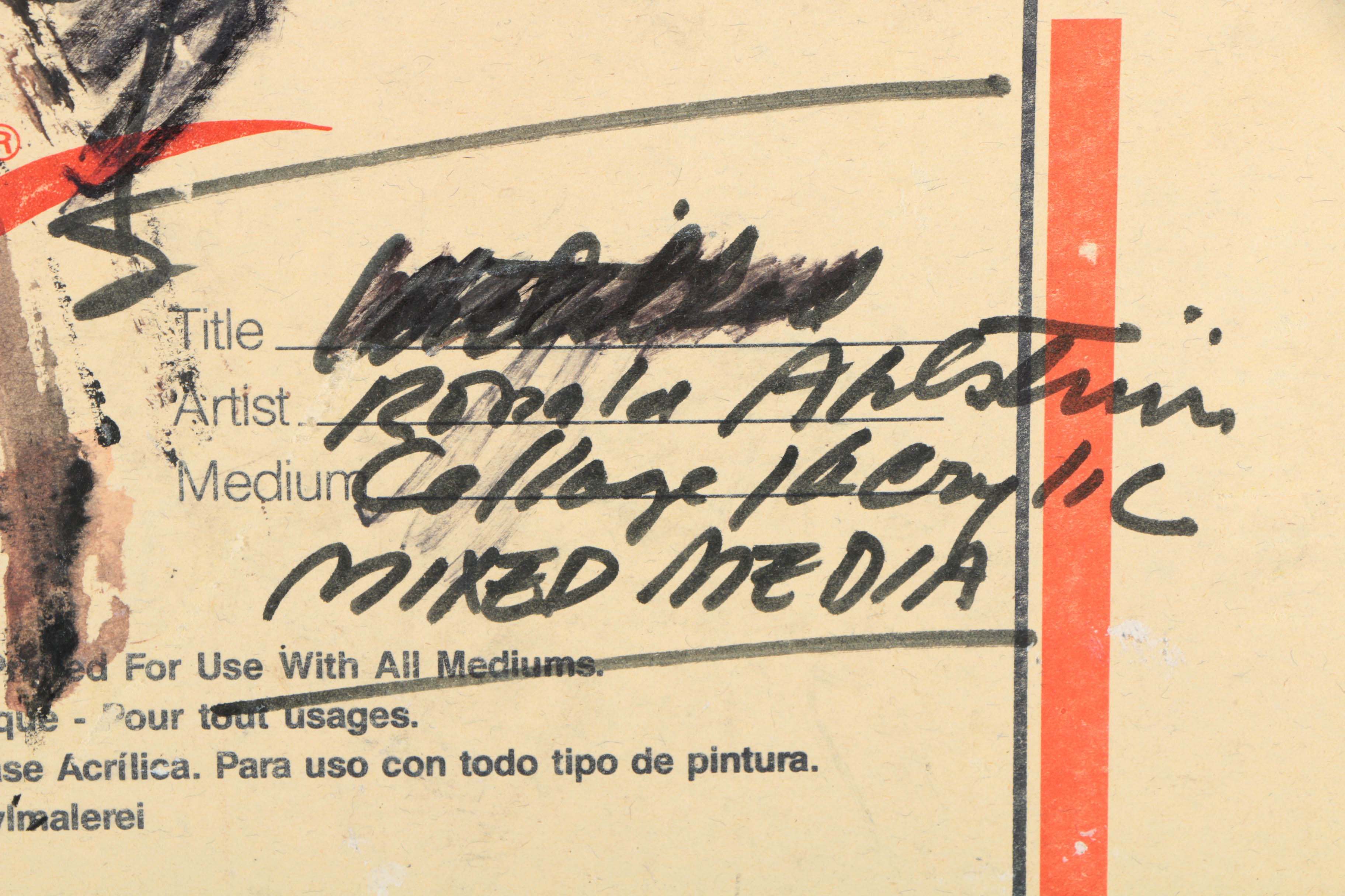 Ronald Ahlström Assorted Mixed Media Collages on Canvas Board "Untitled"