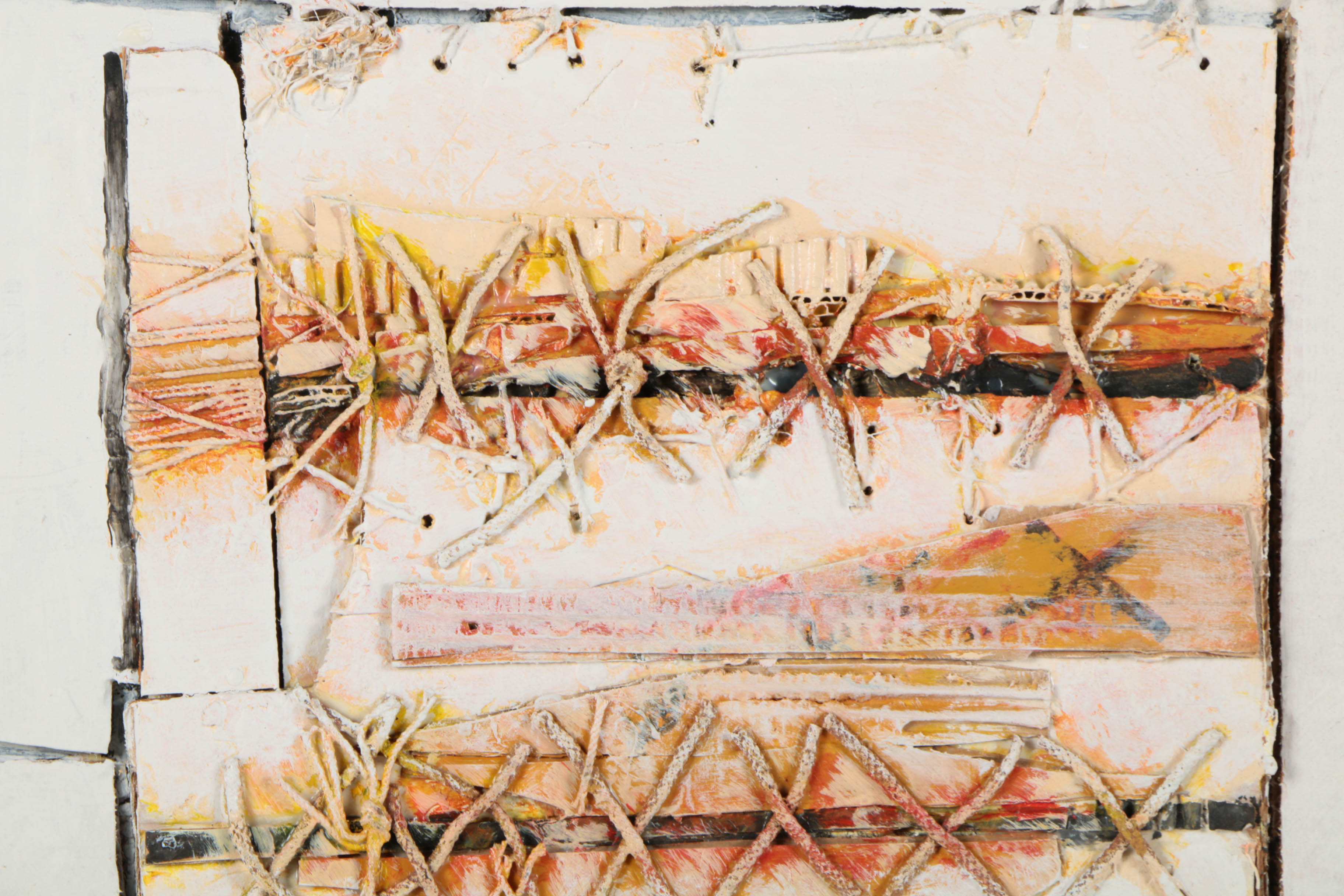 Ronald Ahlström Assorted Mixed Media Collages on Canvas Board "Untitled"