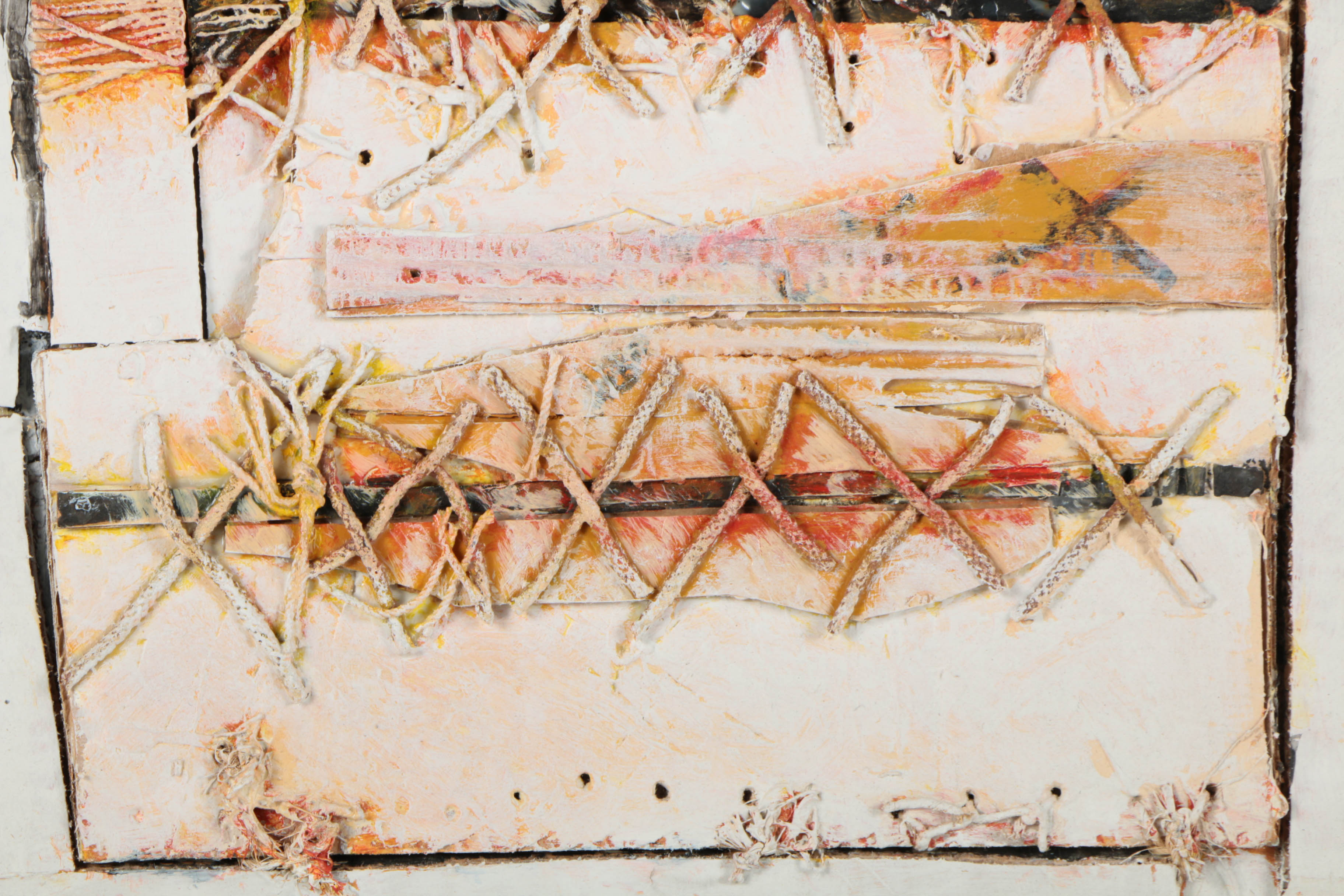 Ronald Ahlström Assorted Mixed Media Collages on Canvas Board "Untitled"