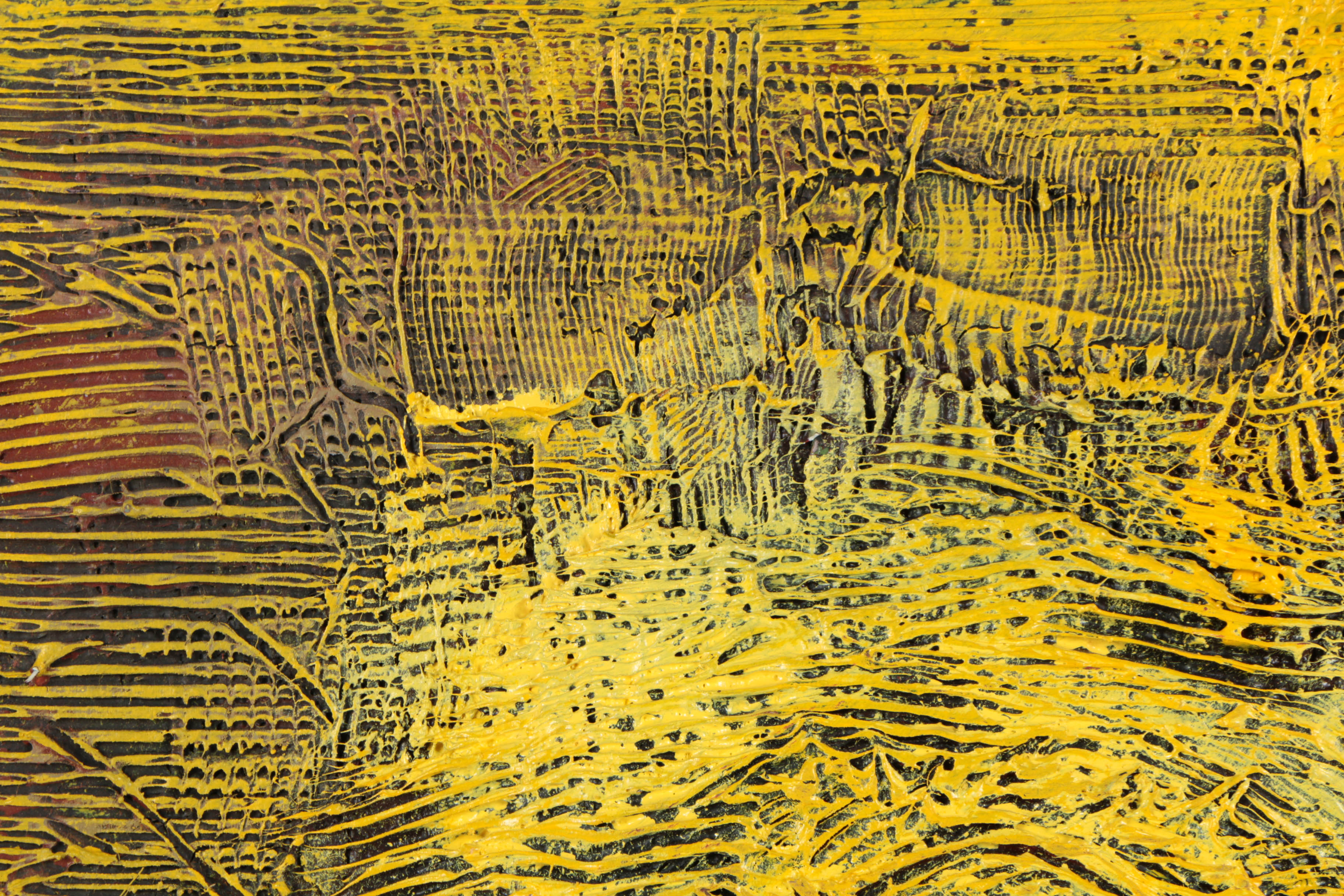 Ronald Ahlström Abstract Mixed Media Collage on Pressed Board