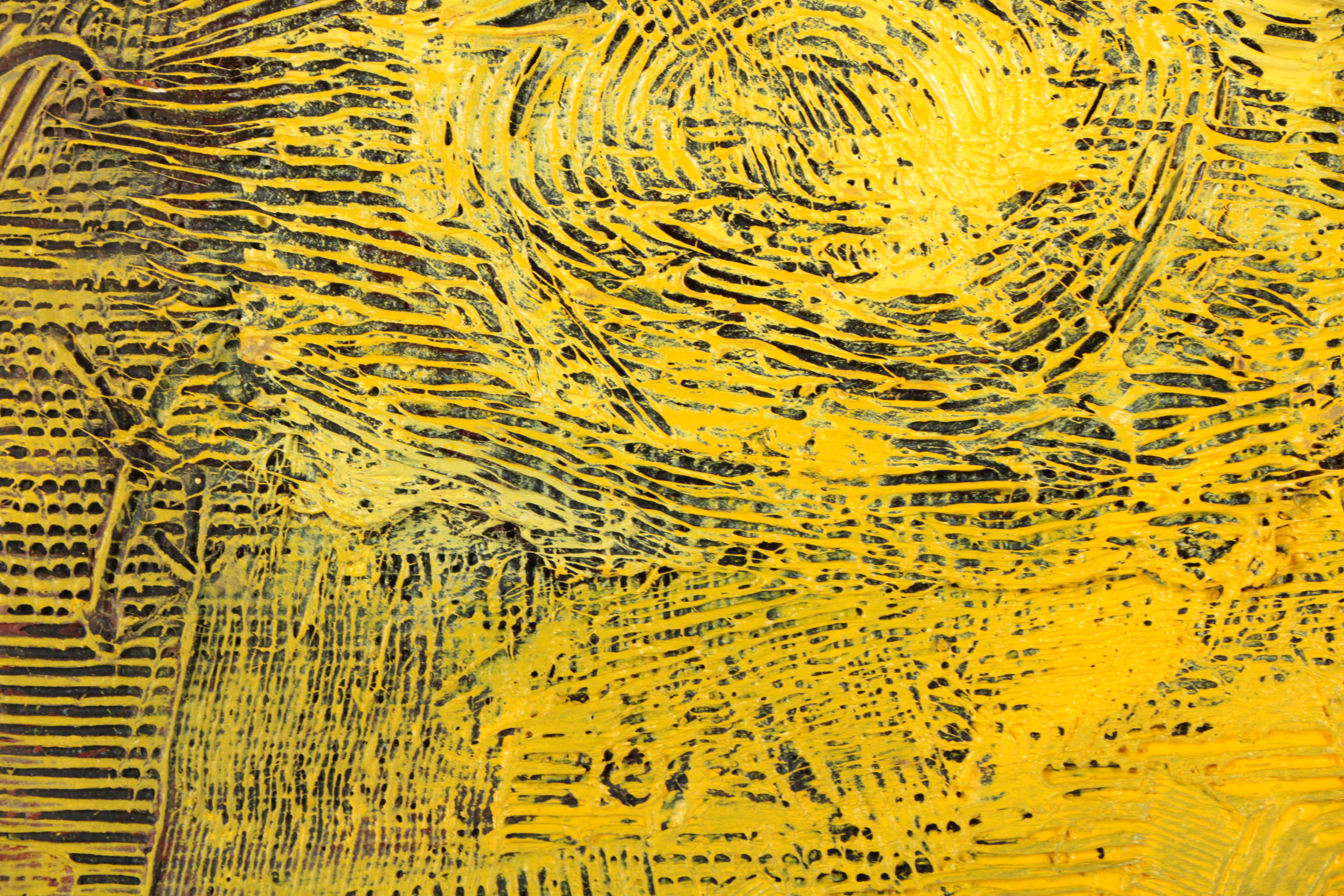 Ronald Ahlström Abstract Mixed Media Collage on Pressed Board