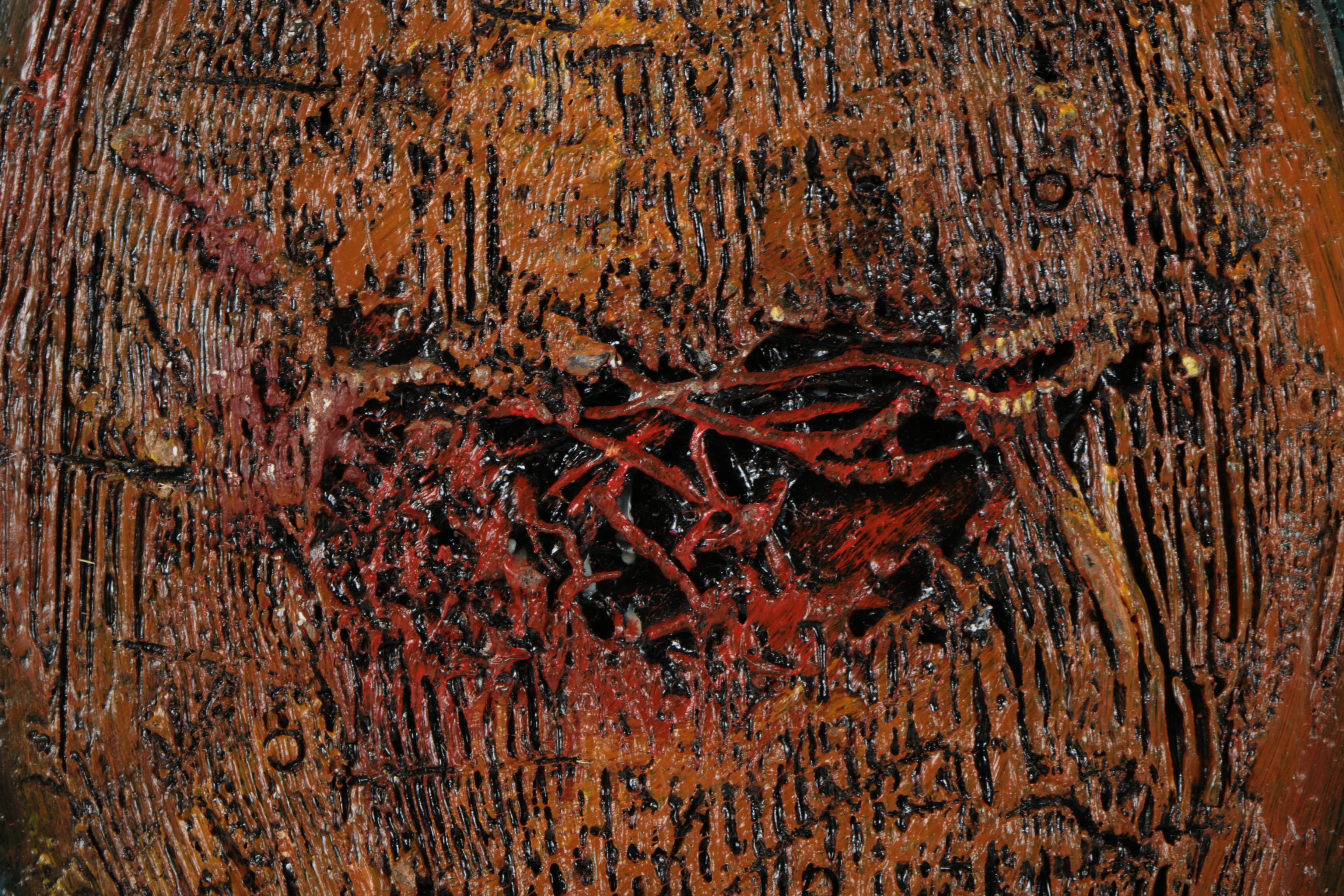 Pair of Ronald Ahlström Mixed Media Collage on Board Abstract Compositions