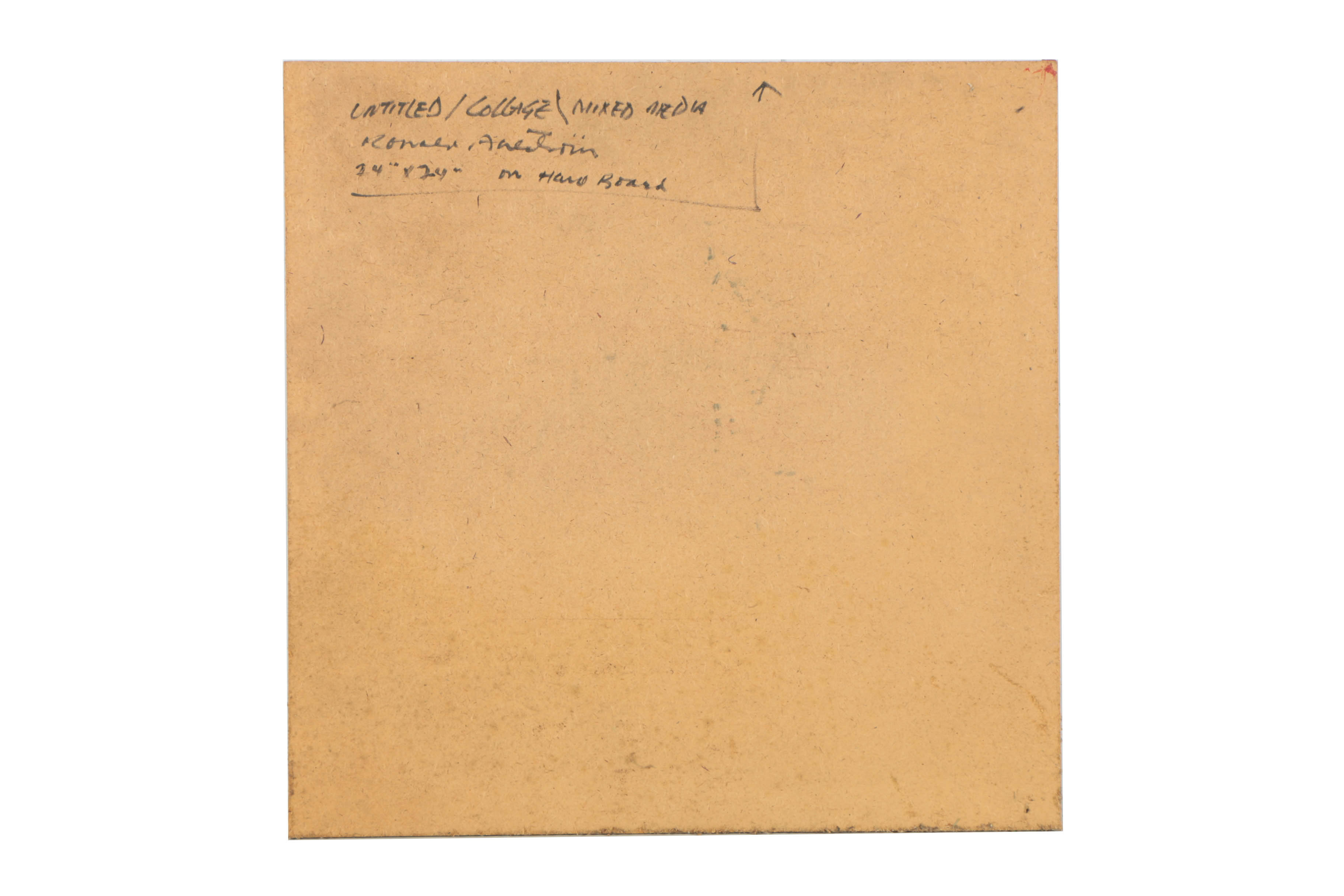 Pair of Ronald Ahlström Mixed Media Collage on Board Abstract Compositions