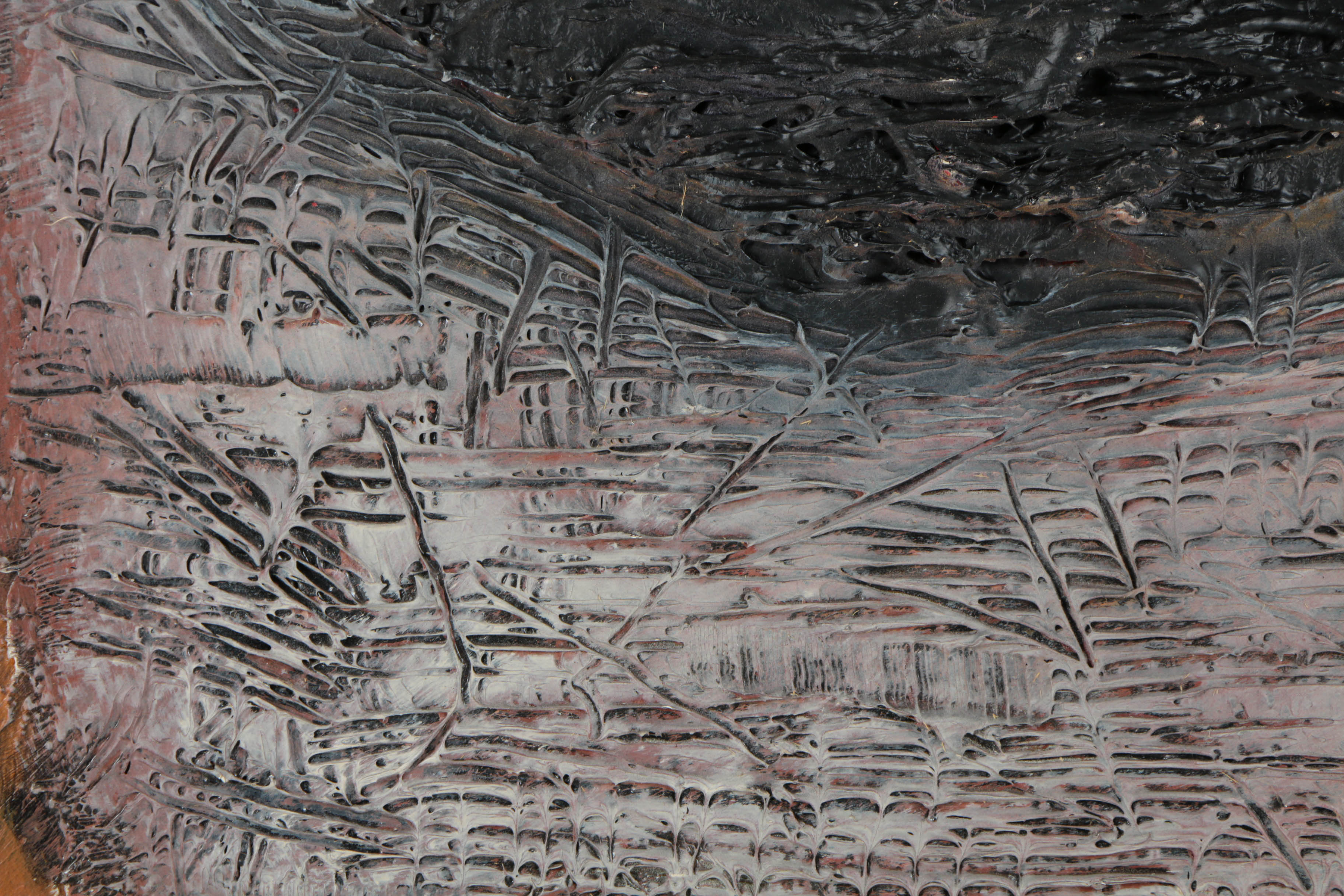 Pair of Ronald Ahlström Mixed Media Collage on Board Abstract Compositions