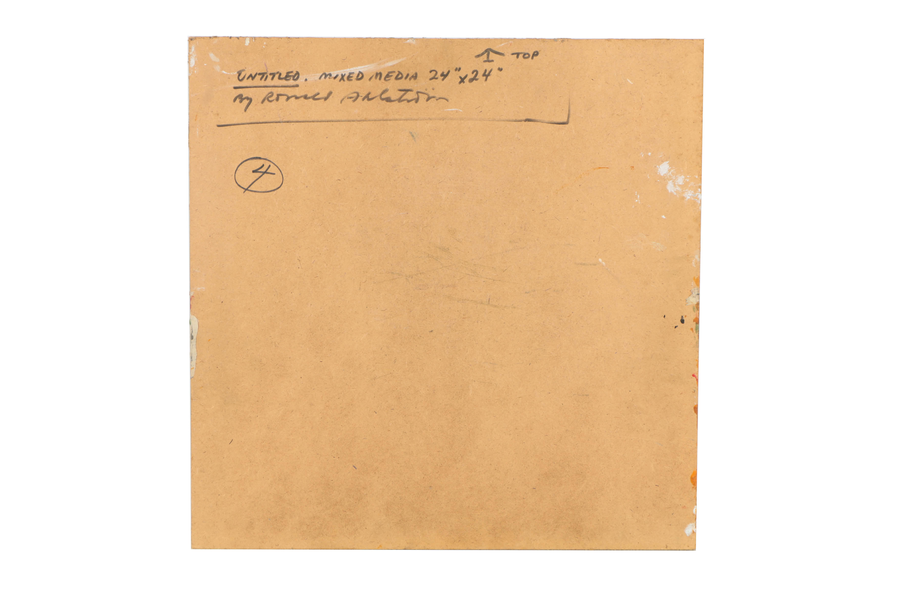 Pair of Ronald Ahlström Mixed Media Collage on Board Abstract Compositions