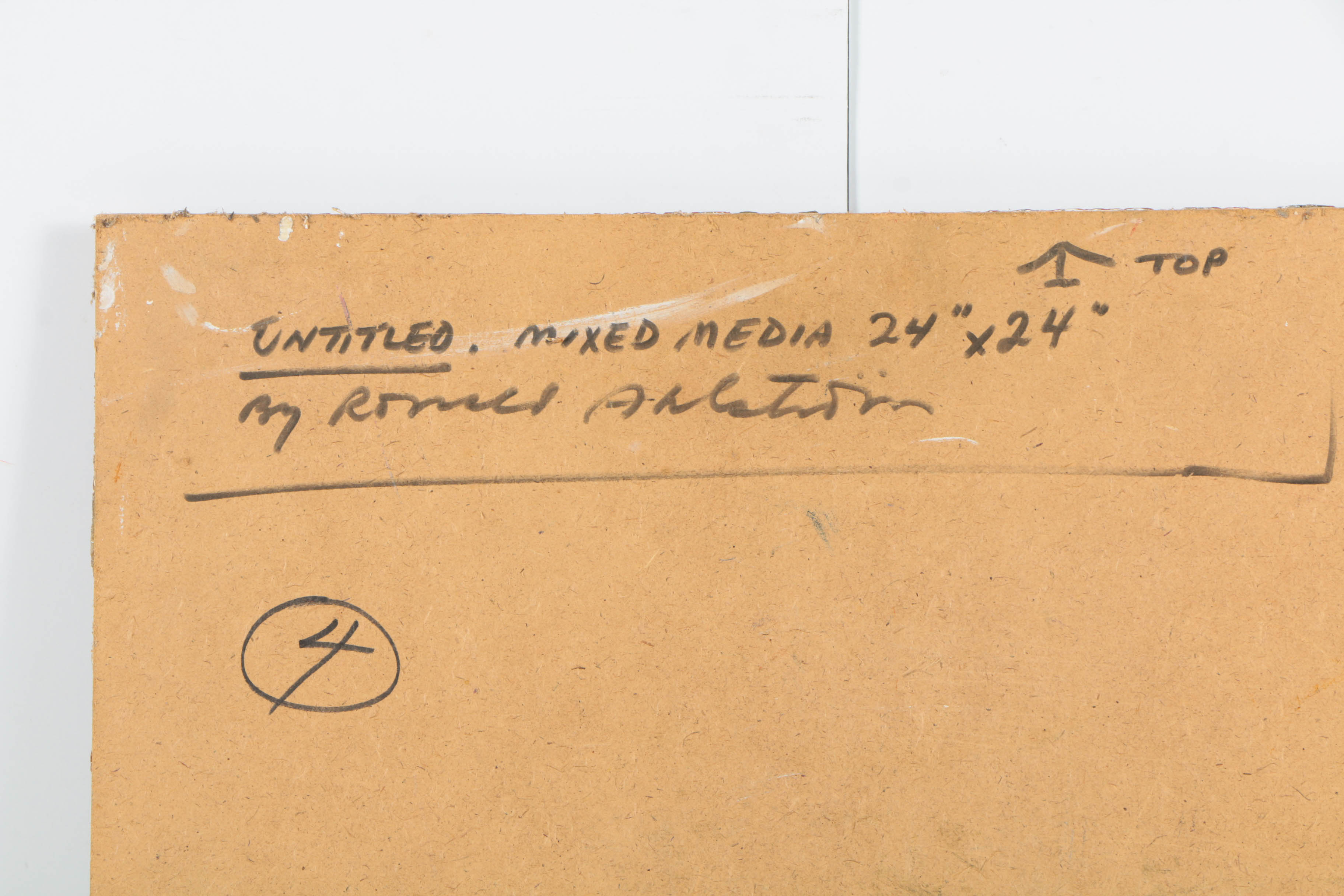 Pair of Ronald Ahlström Mixed Media Collage on Board Abstract Compositions