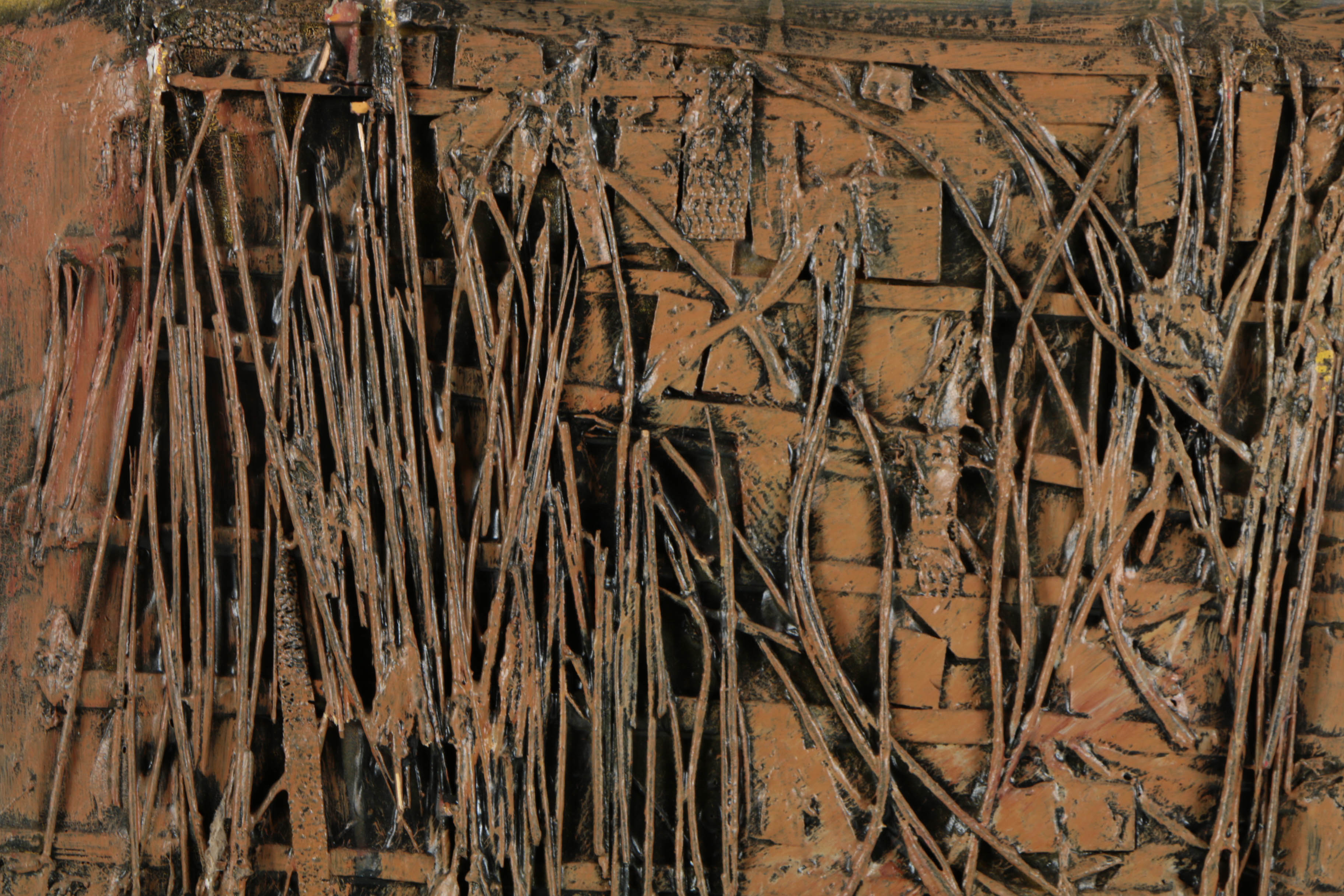 Ronald Ahlström Mixed Media Collage on Board "Untitled"