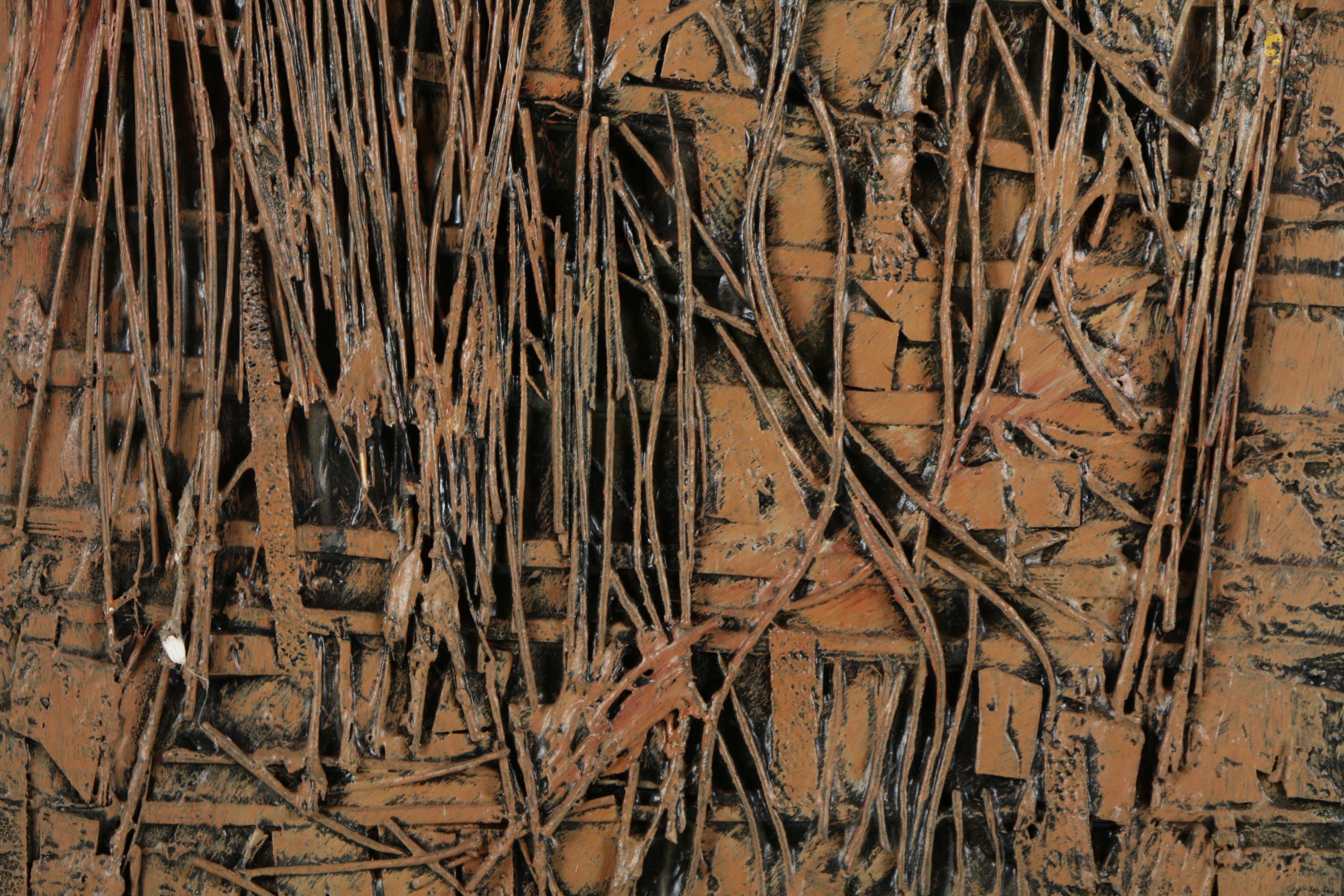 Ronald Ahlström Mixed Media Collage on Board "Untitled"