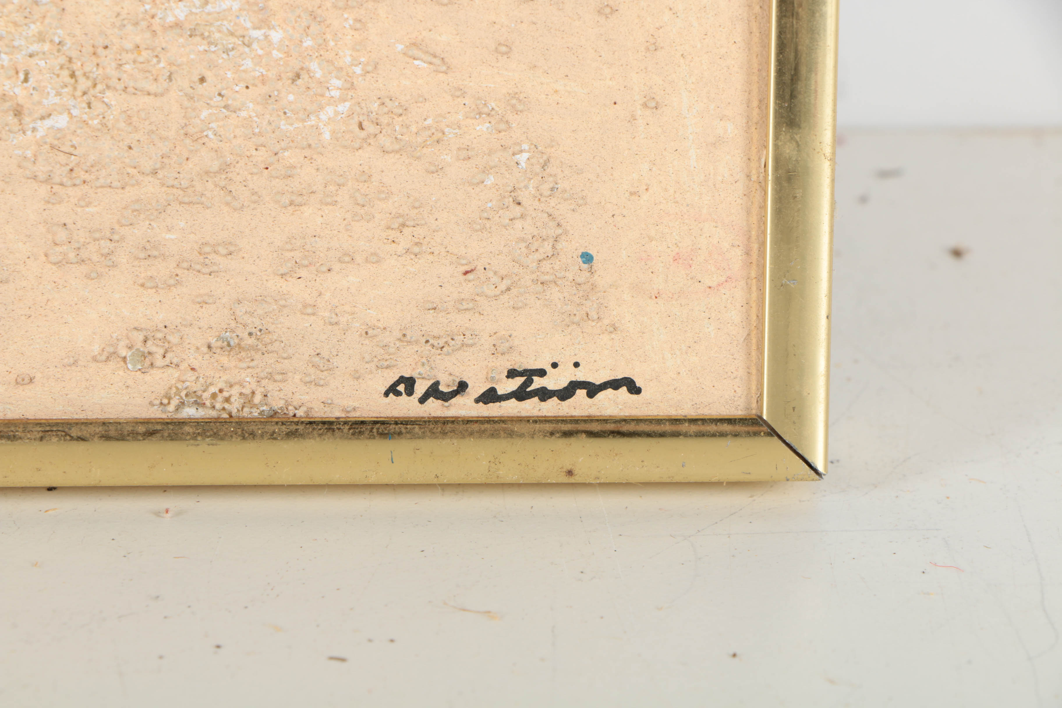 Ronald Ahlström Mixed Media Collage on Board "Untitled"