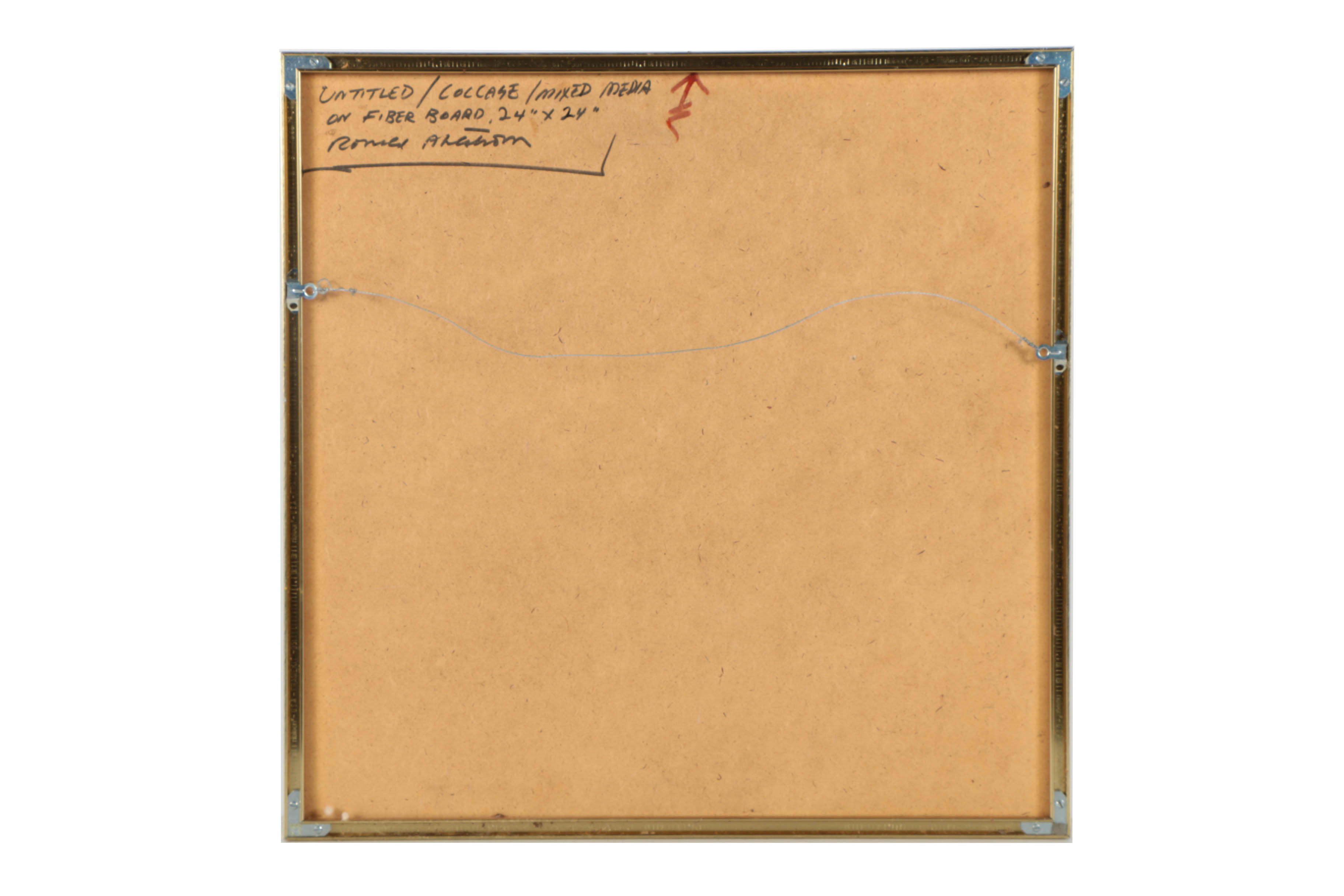 Ronald Ahlström Mixed Media Collage on Board "Untitled"