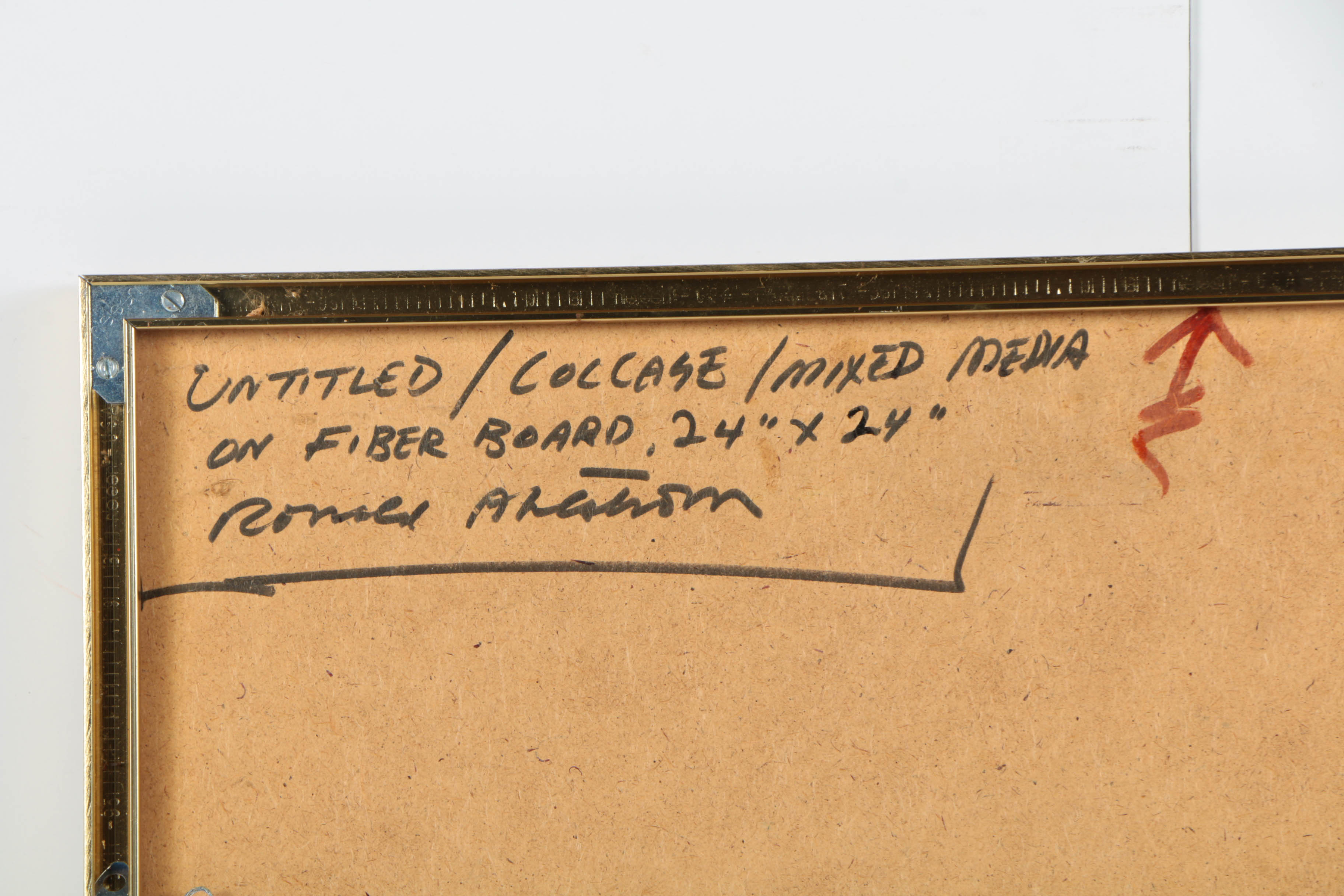 Ronald Ahlström Mixed Media Collage on Board "Untitled"