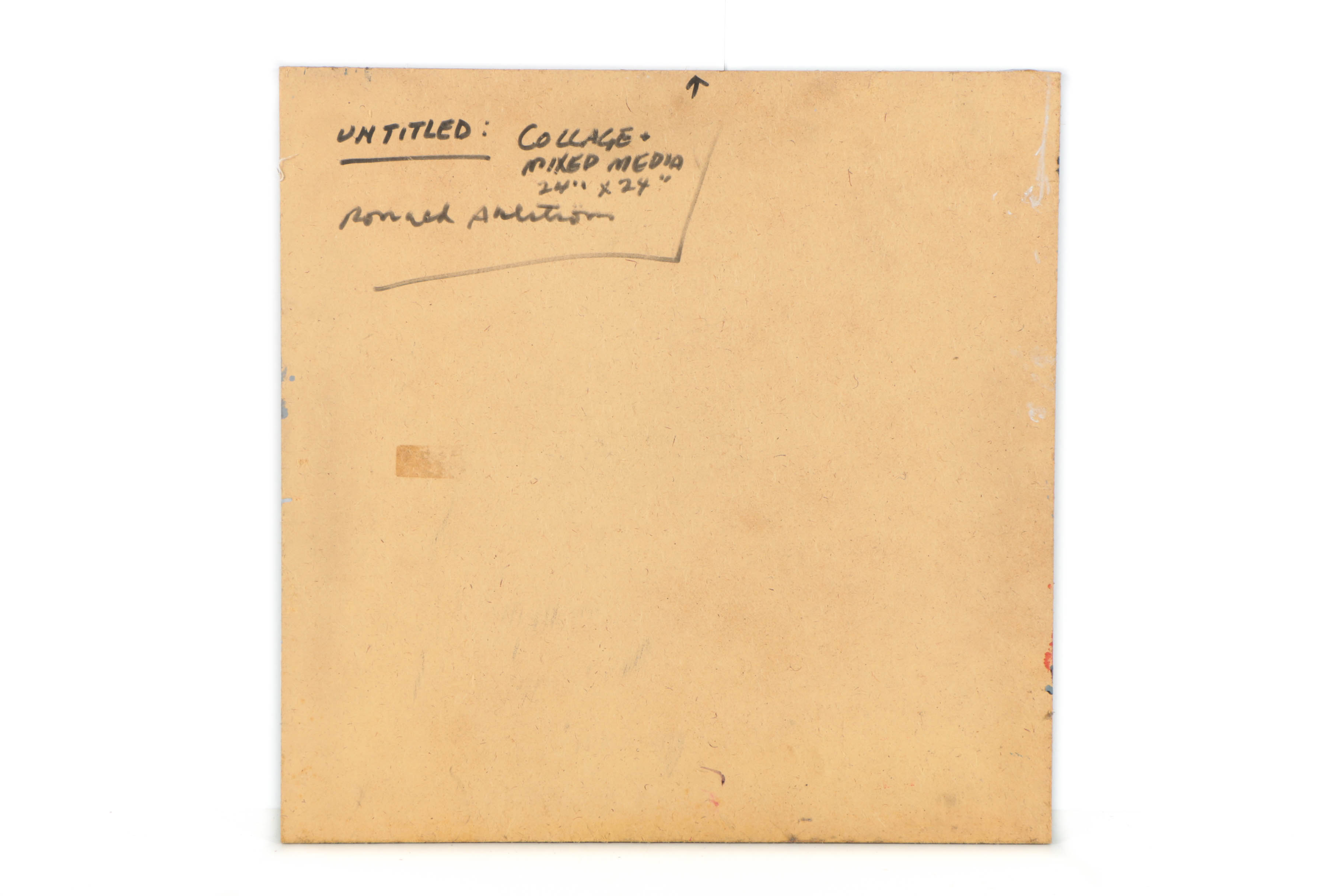 Pair of Ronald Ahlström Mixed Media Collage on Board Abstract Compositions