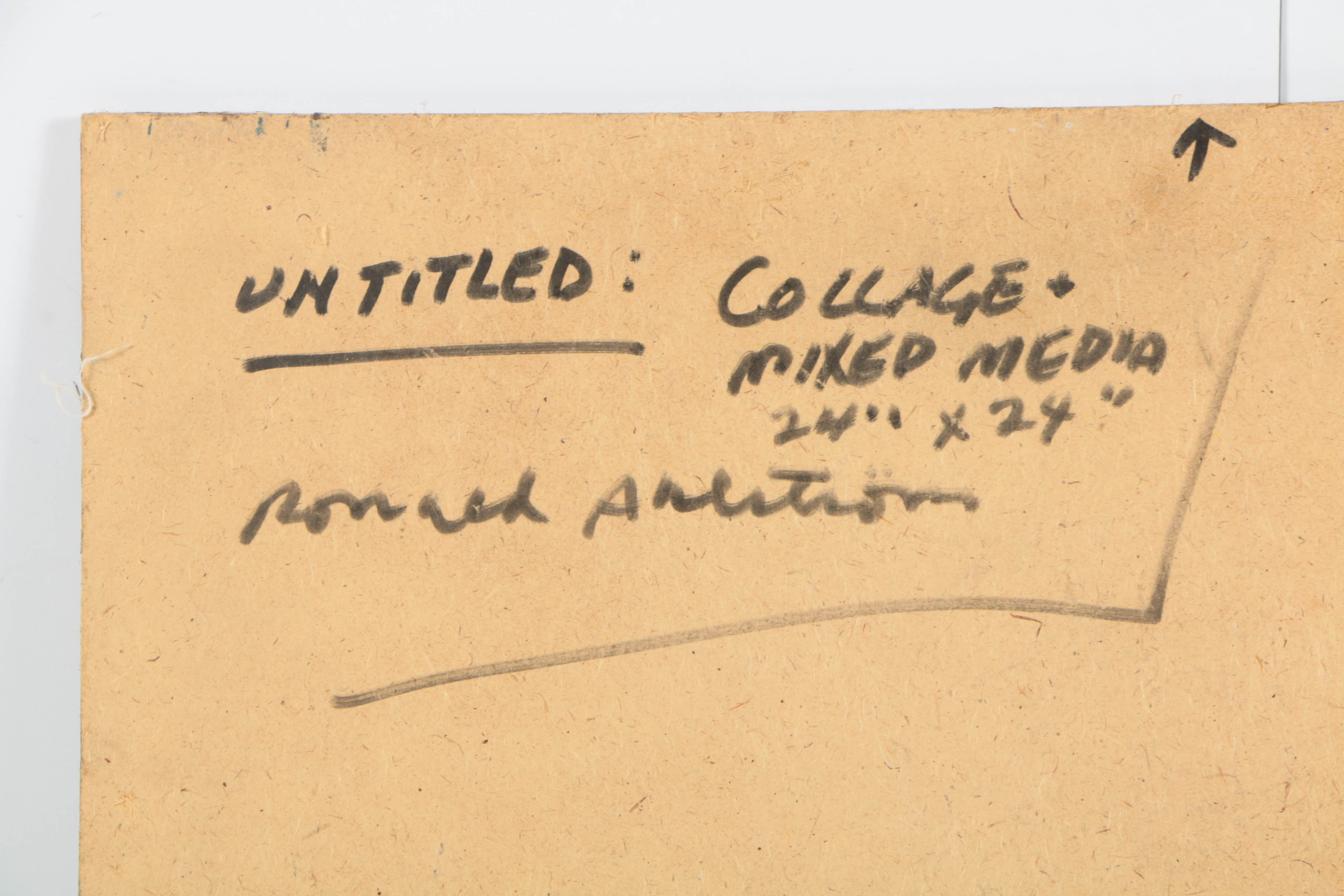 Pair of Ronald Ahlström Mixed Media Collage on Board Abstract Compositions