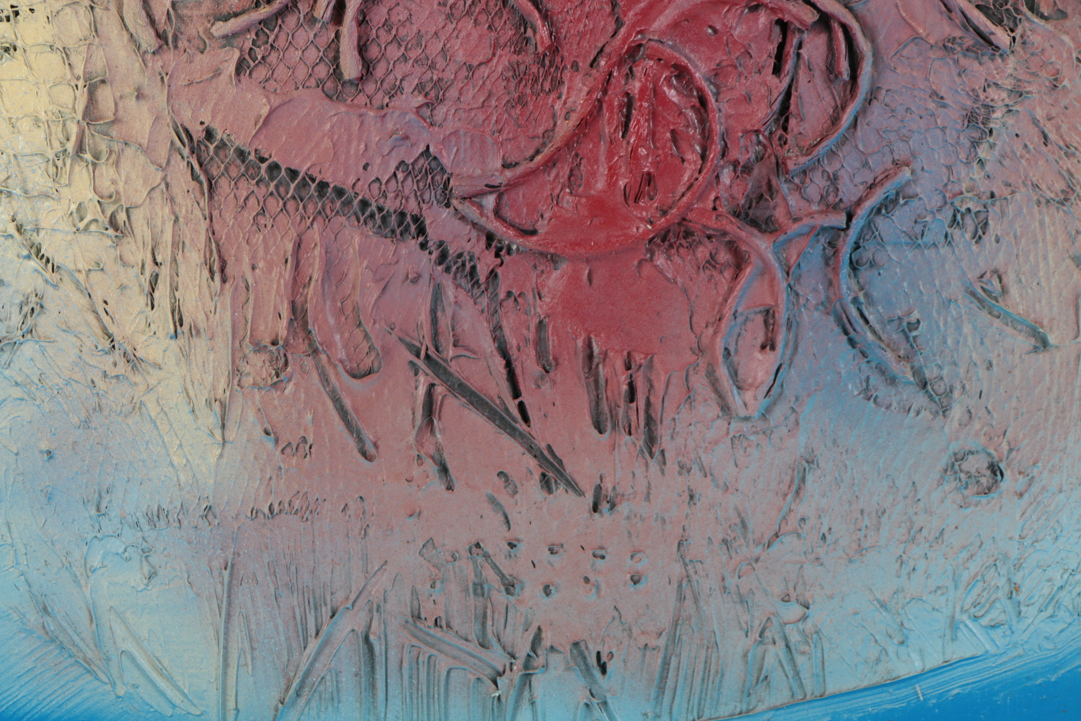 Pair of Ronald Ahlström Mixed Media Collage on Board Abstract Compositions