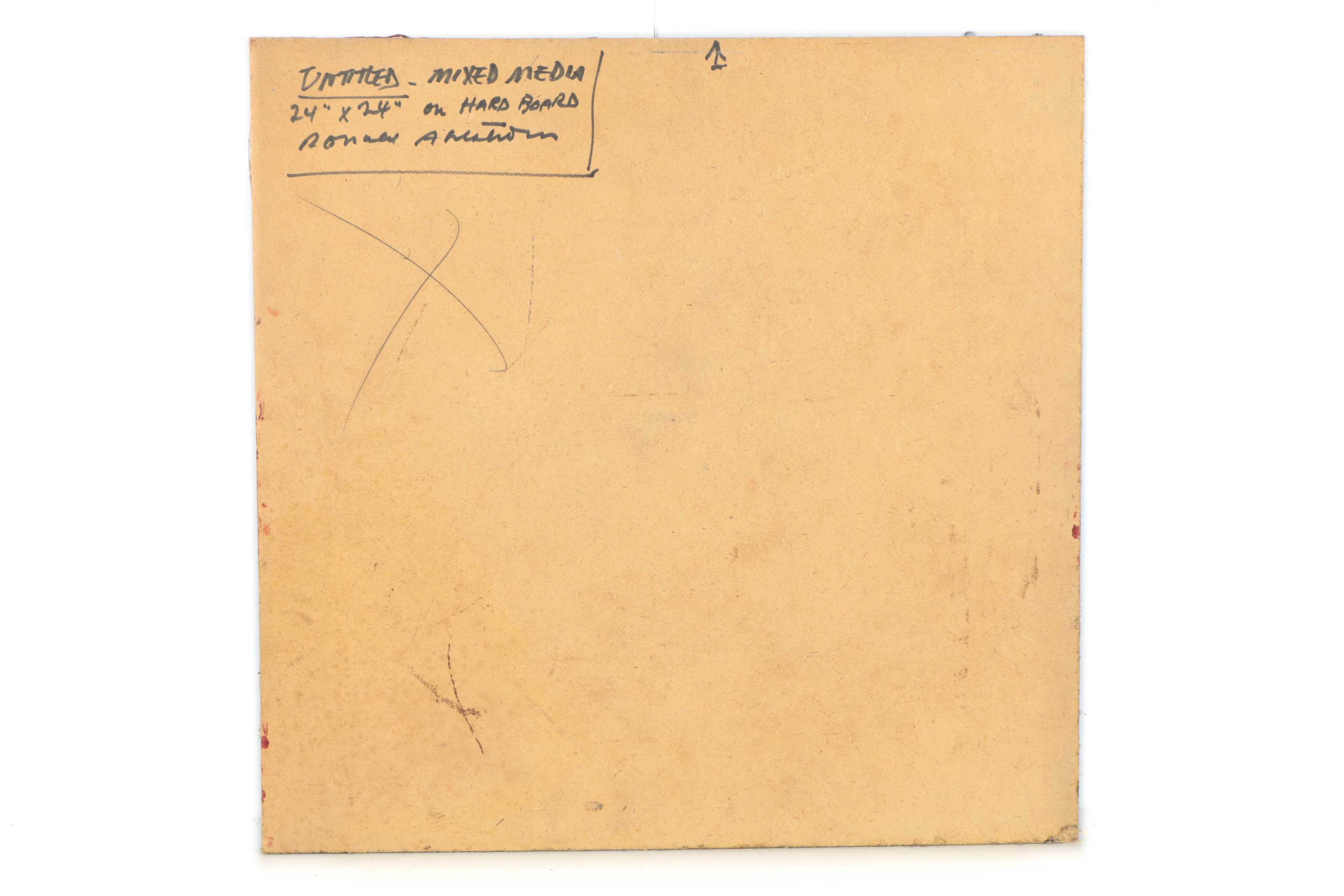 Pair of Ronald Ahlström Mixed Media Collage on Board Abstract Compositions