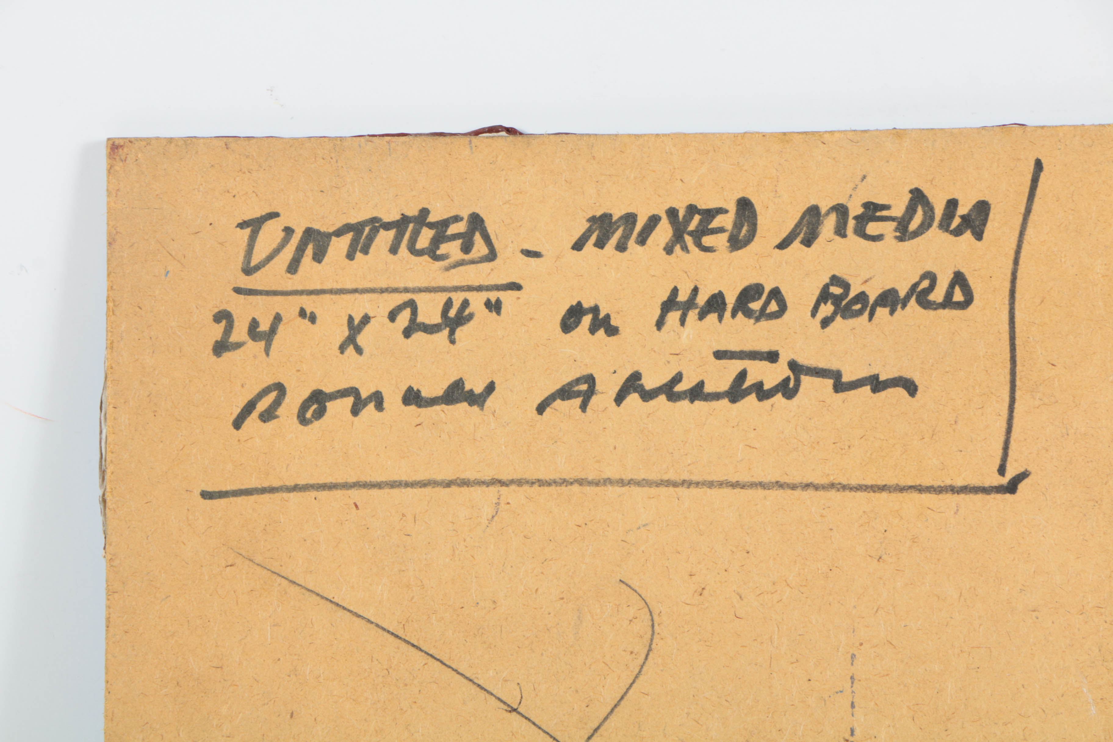 Pair of Ronald Ahlström Mixed Media Collage on Board Abstract Compositions