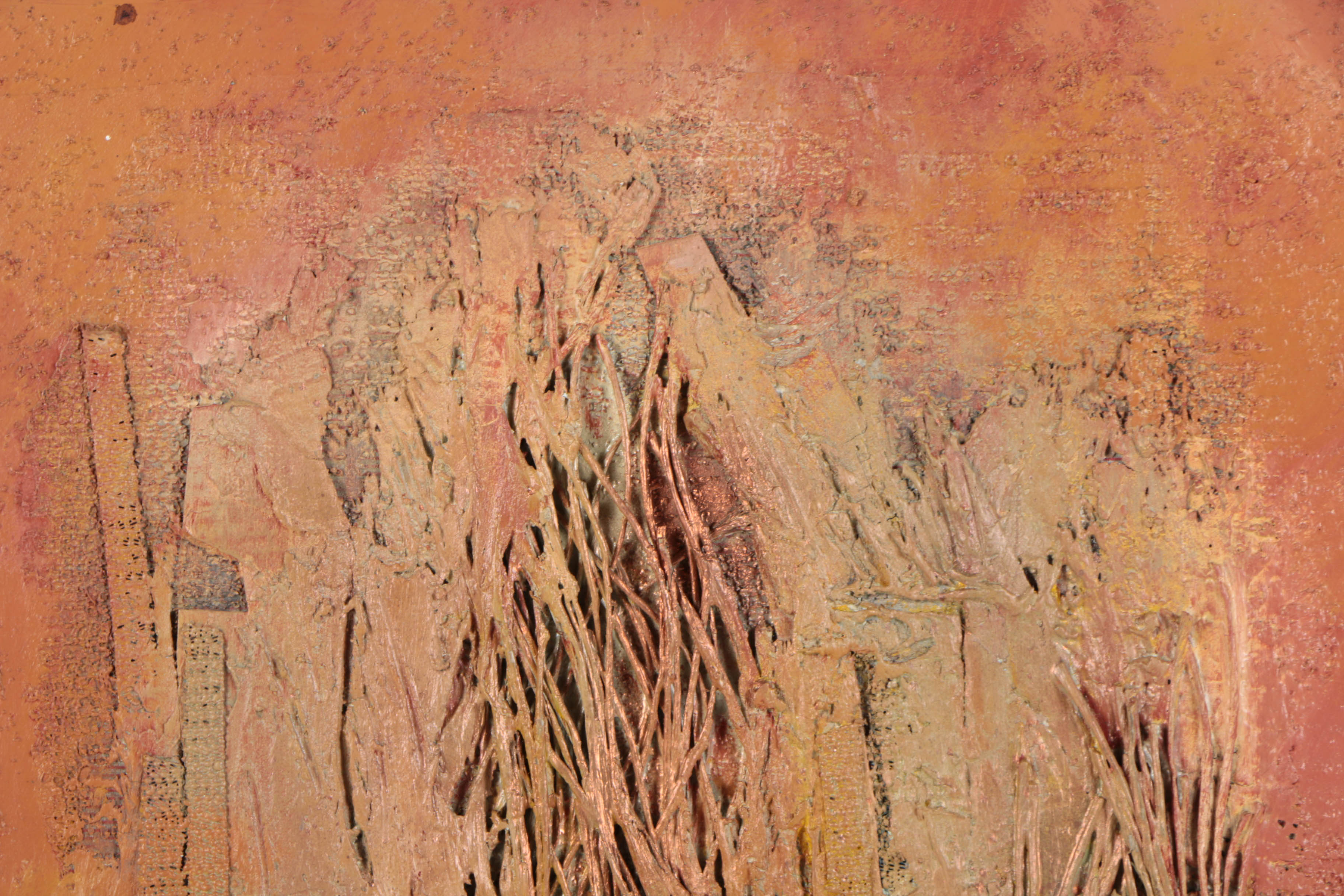 Ronald Ahlström Mixed Media Collage on Board "Untitled"