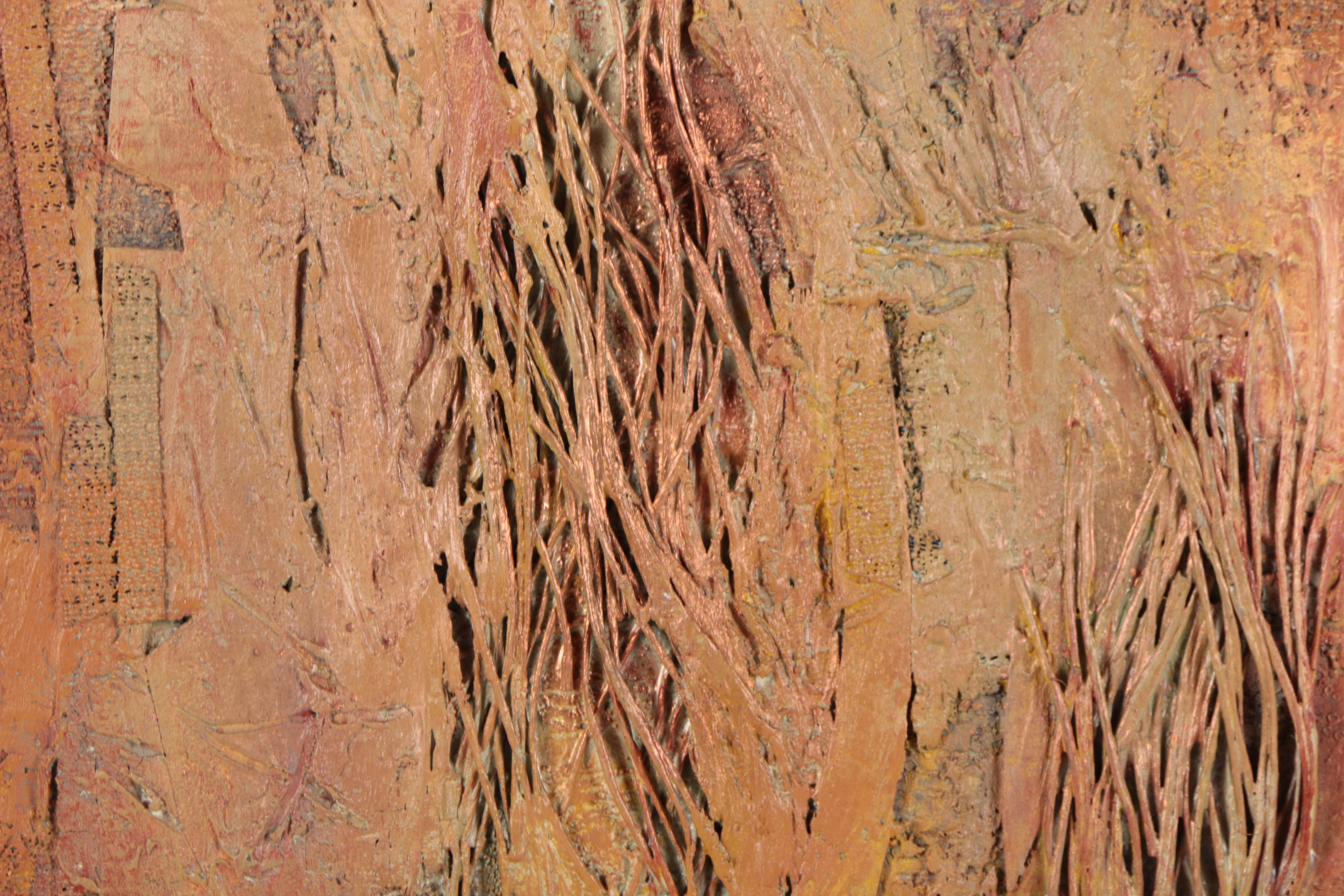 Ronald Ahlström Mixed Media Collage on Board "Untitled"