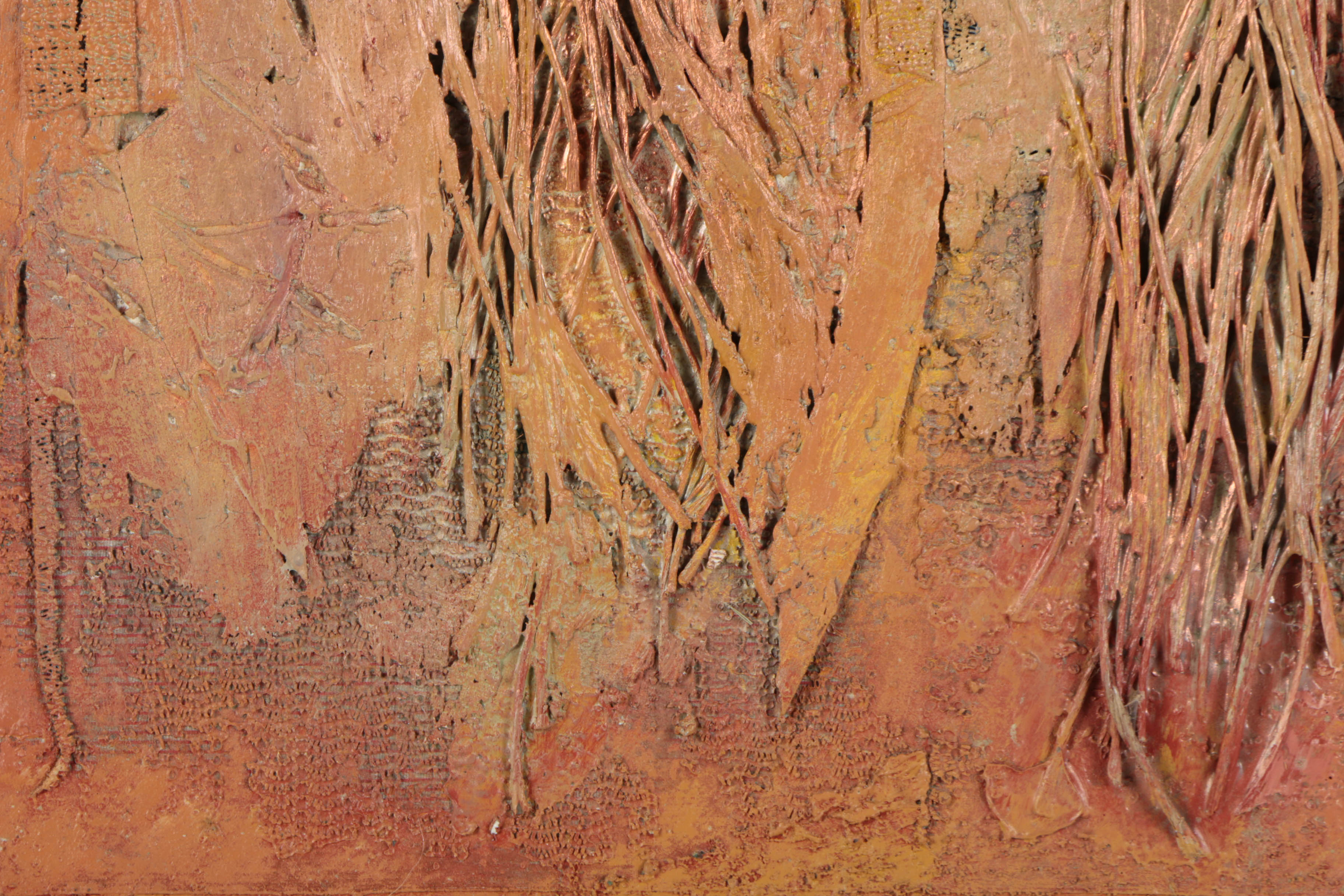 Ronald Ahlström Mixed Media Collage on Board "Untitled"