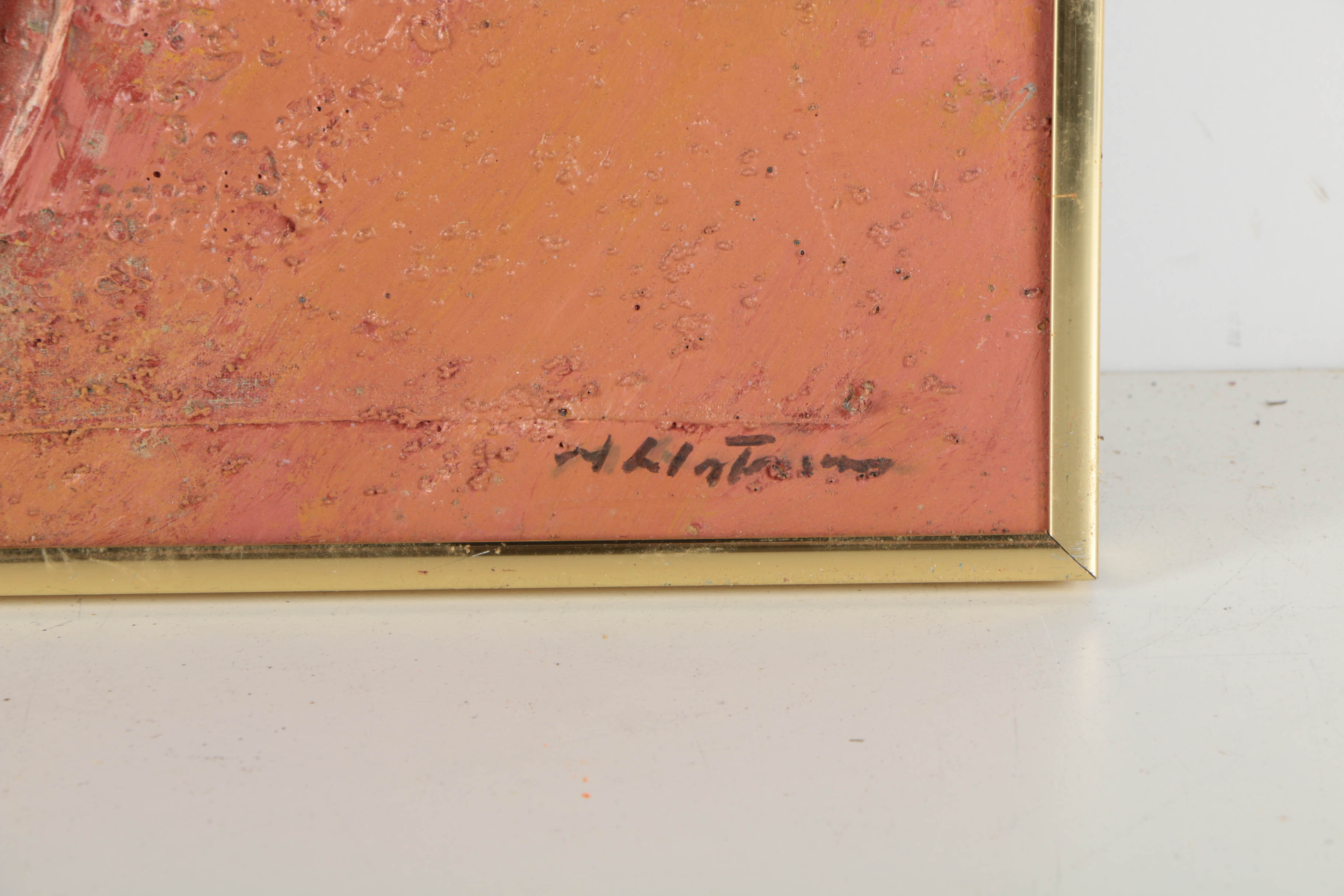 Ronald Ahlström Mixed Media Collage on Board "Untitled"