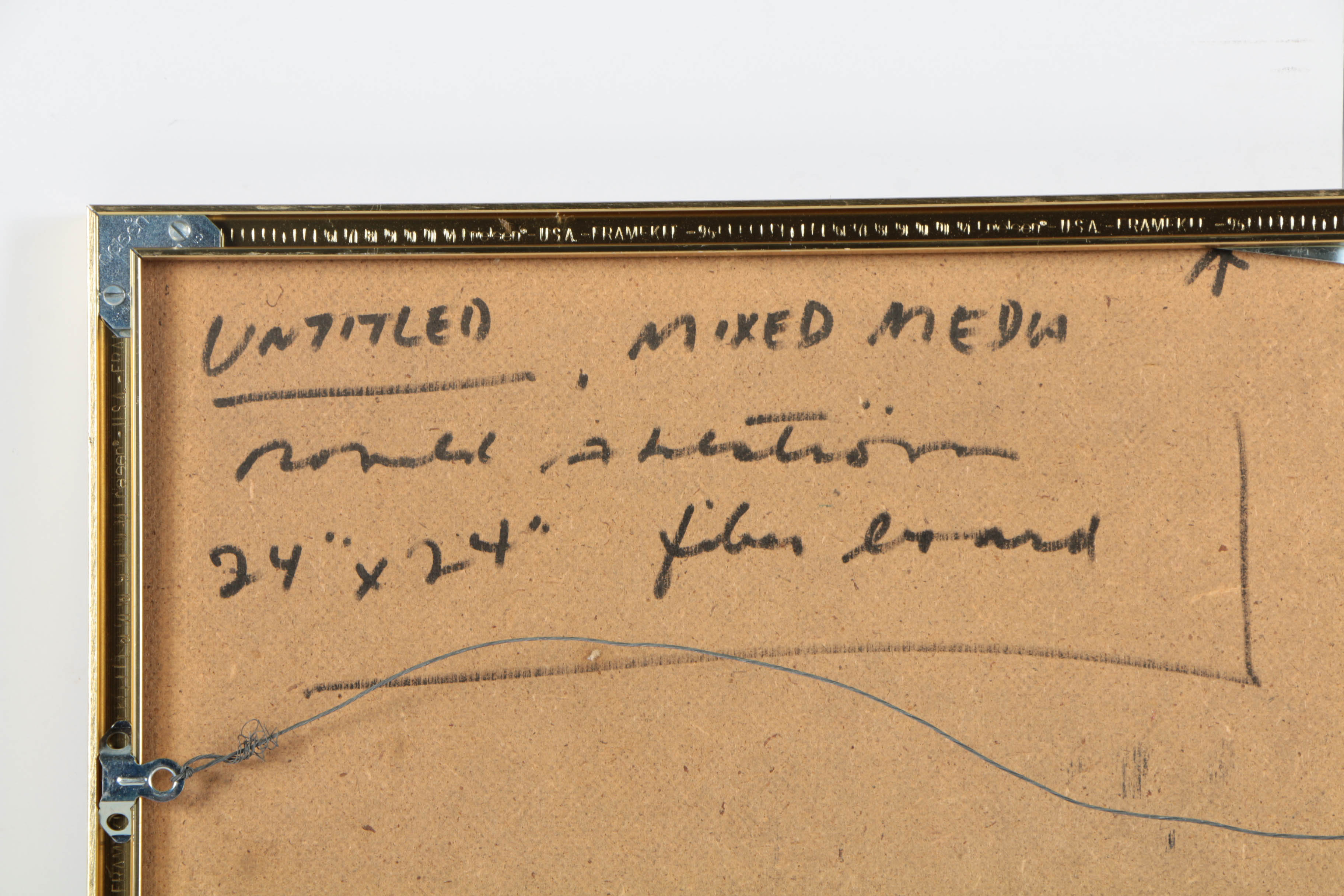 Ronald Ahlström Mixed Media Collage on Board "Untitled"