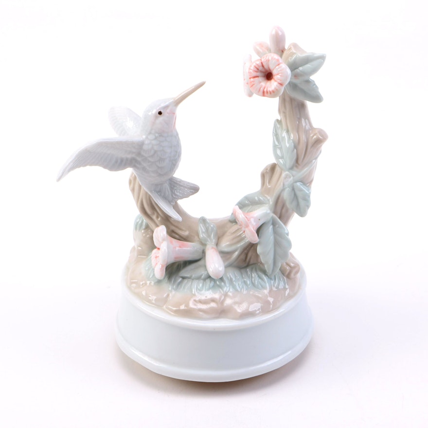 Musical Box Hummingbird Figurine