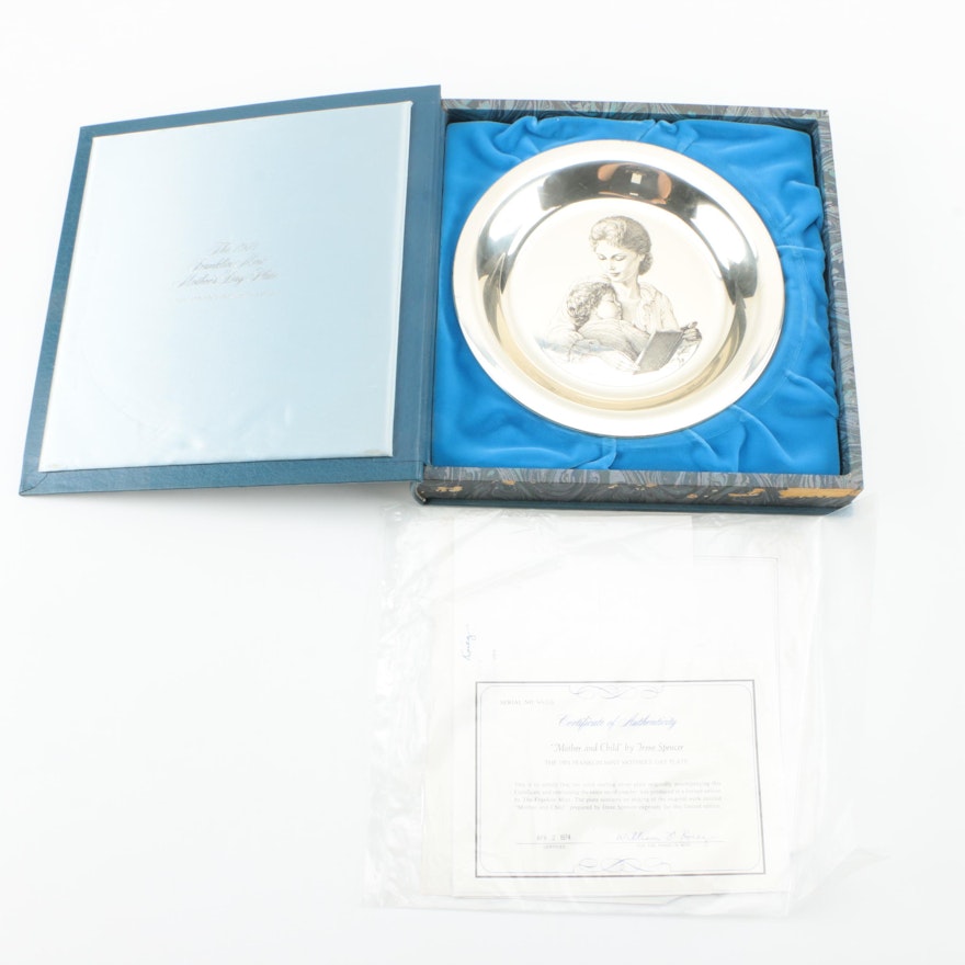 1974 Franklin Mint Mother's Day Limited Edition Collector Plate