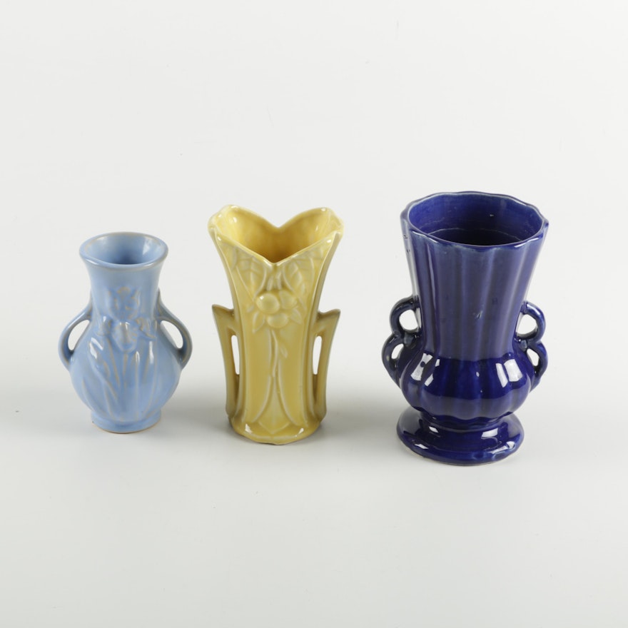 Three McCoy Ceramic Vases