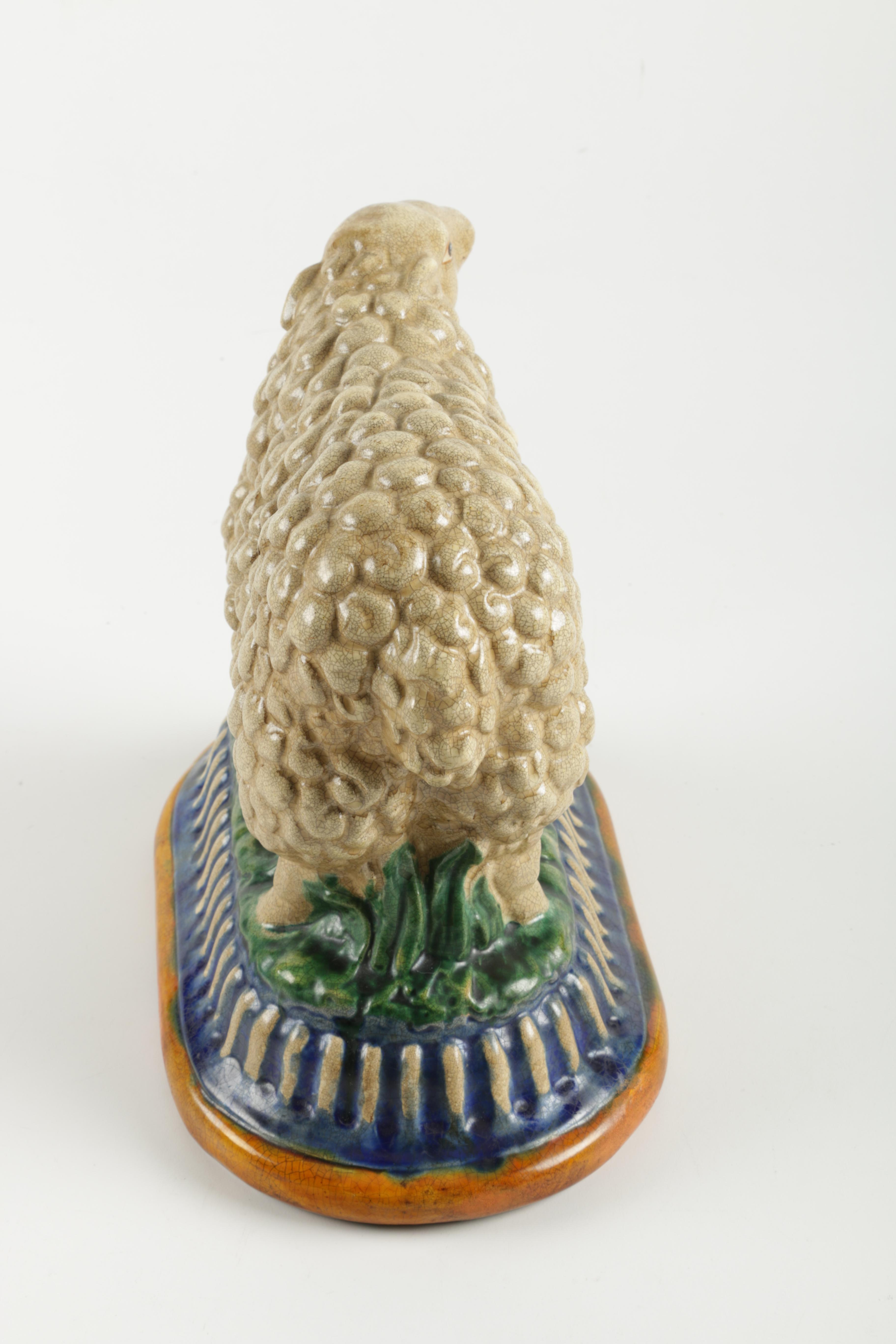 Hand-Painted Ceramic Sheep Figurine