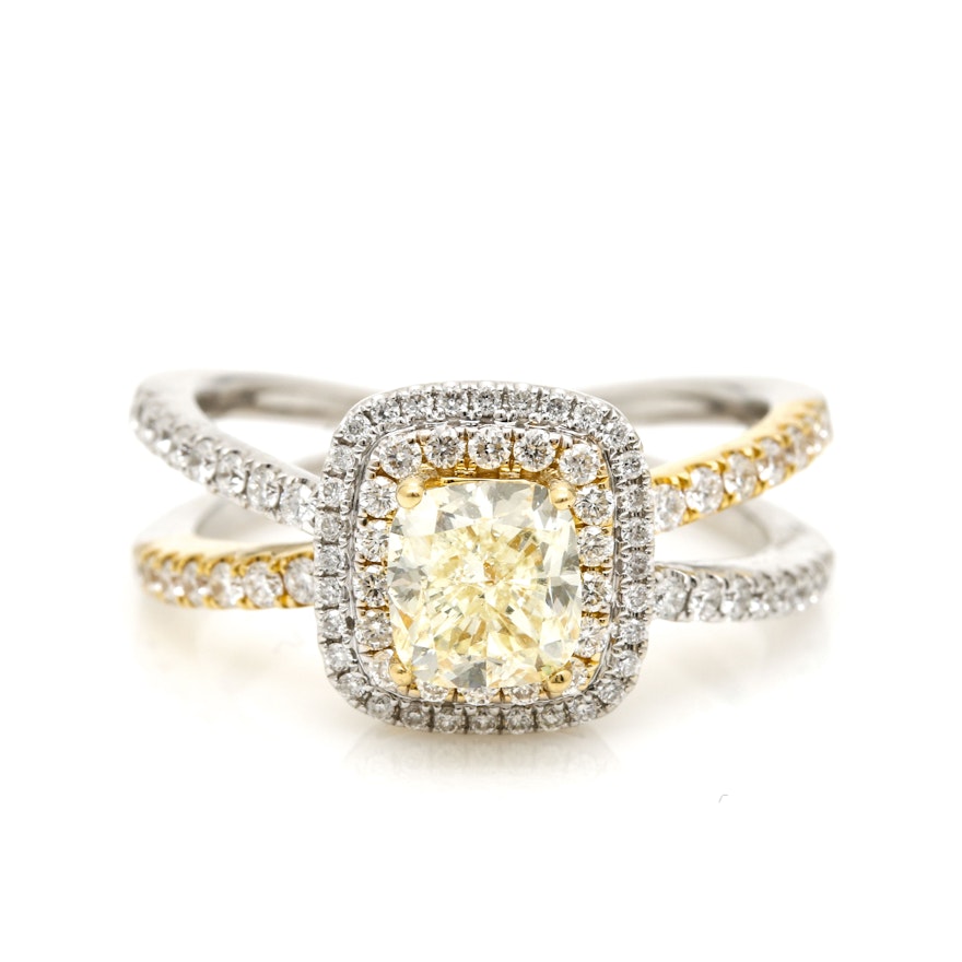 14K Mixed Gold 1.81 CTW Diamond Ring