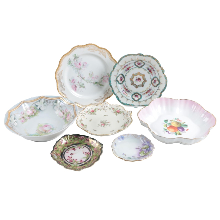 Assortment of Hand-painted Porcelain Including Nippon