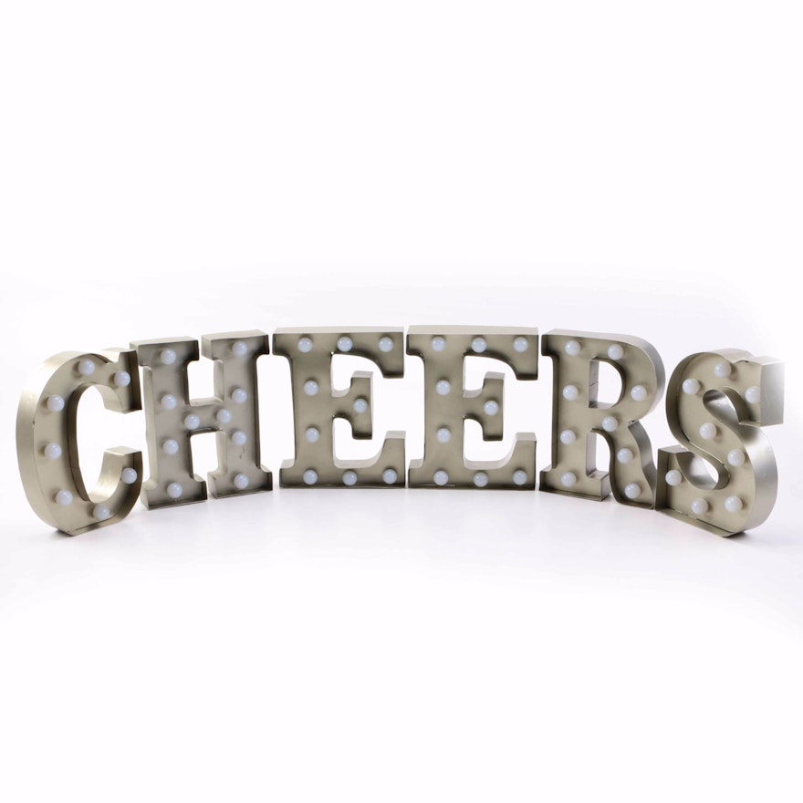 Marquee Letters Spelling "Cheers"