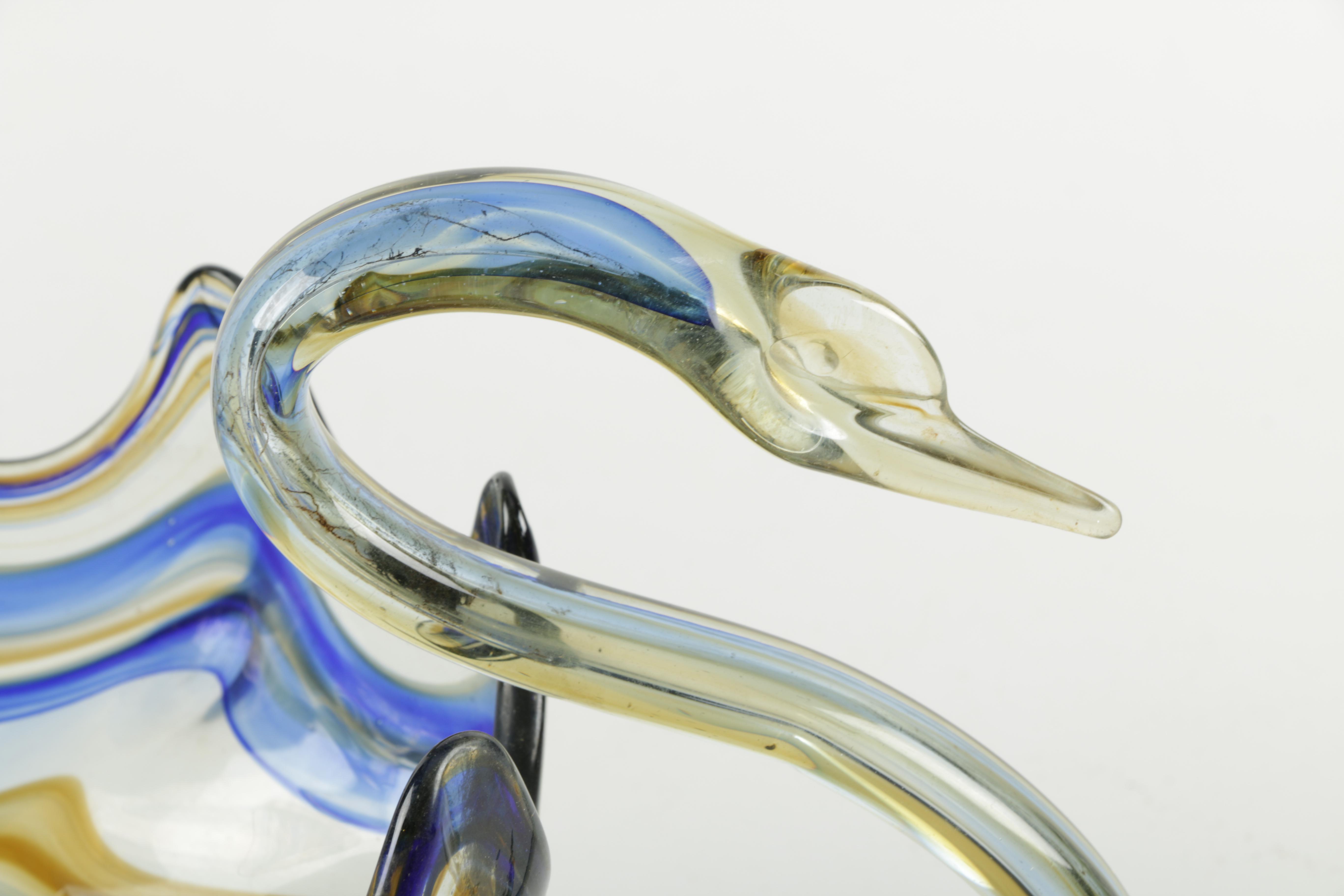 Vintage Art Glass Swan